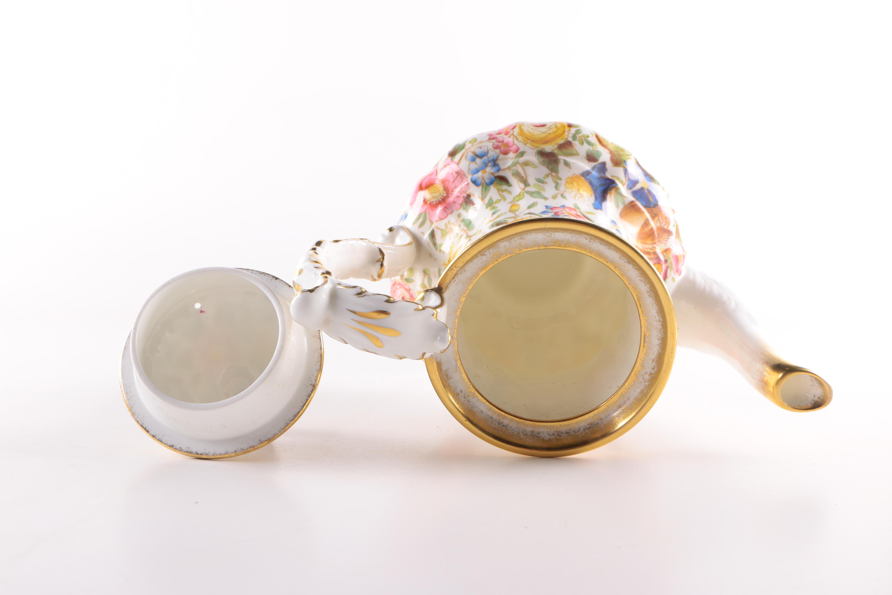 Vintage Teapots Including Spode, Wedgwood and Hammersley