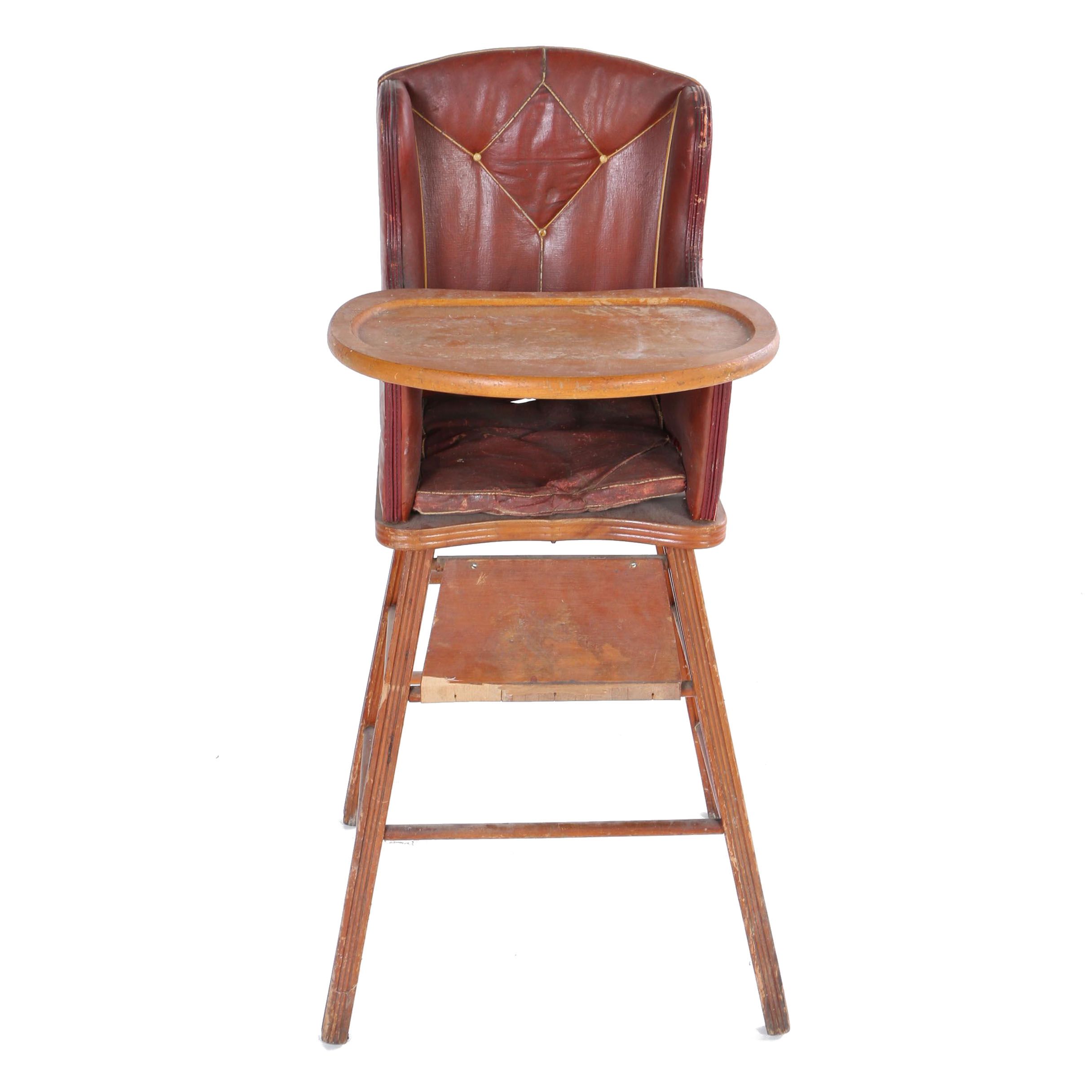 Vintage Vinyl Upholstered Highchair by Storkline