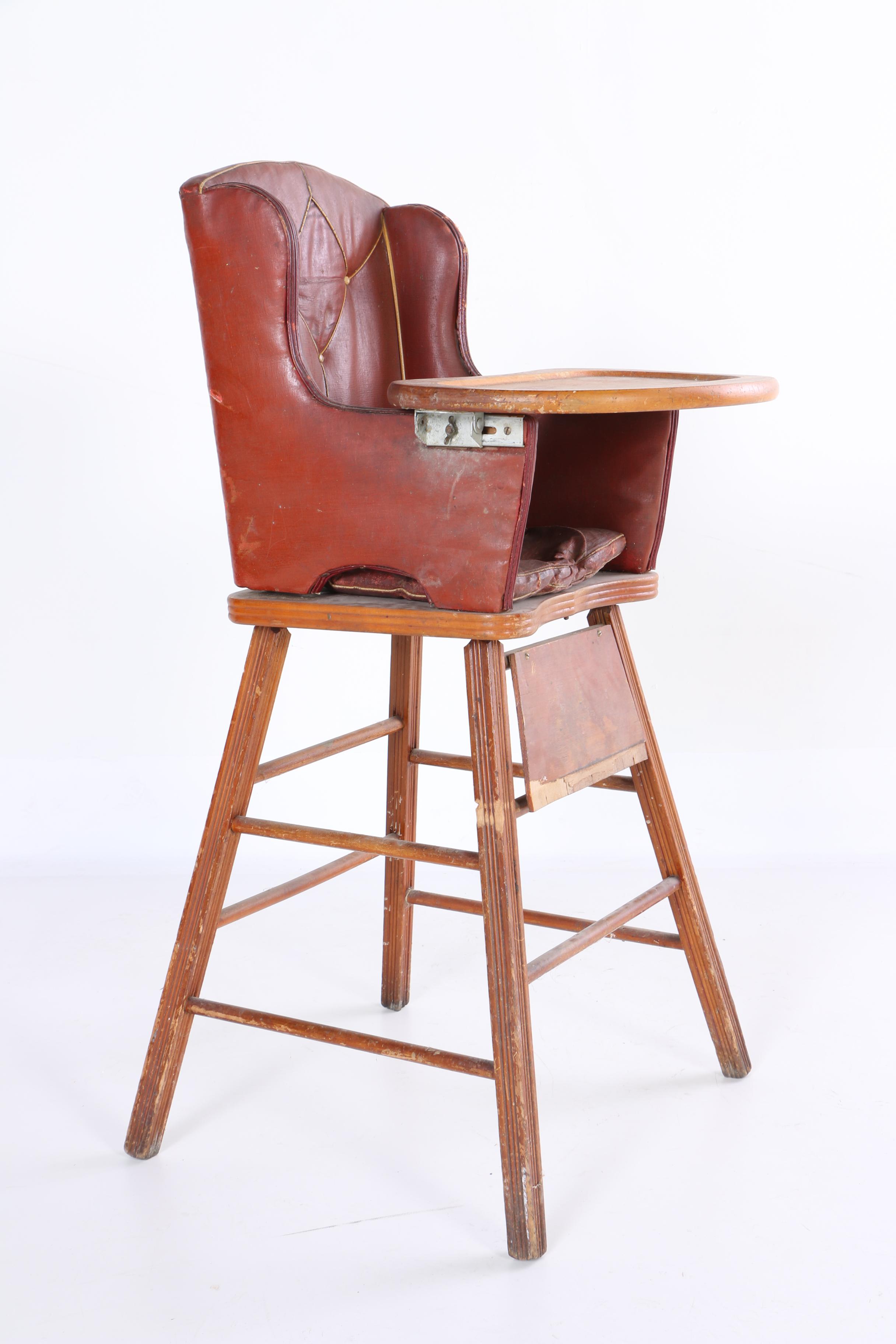 Vintage Vinyl Upholstered Highchair by Storkline