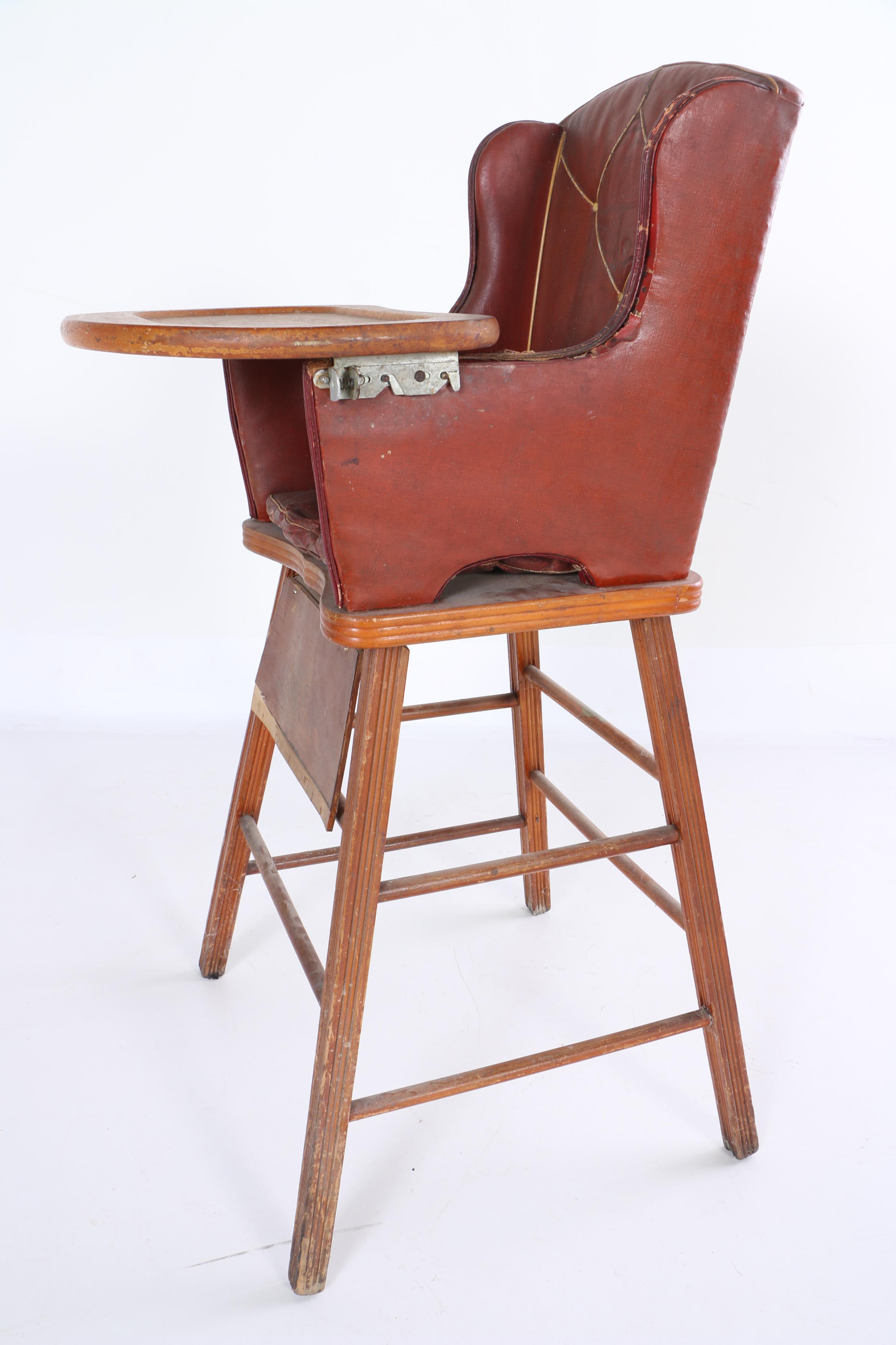 Vintage Vinyl Upholstered Highchair by Storkline
