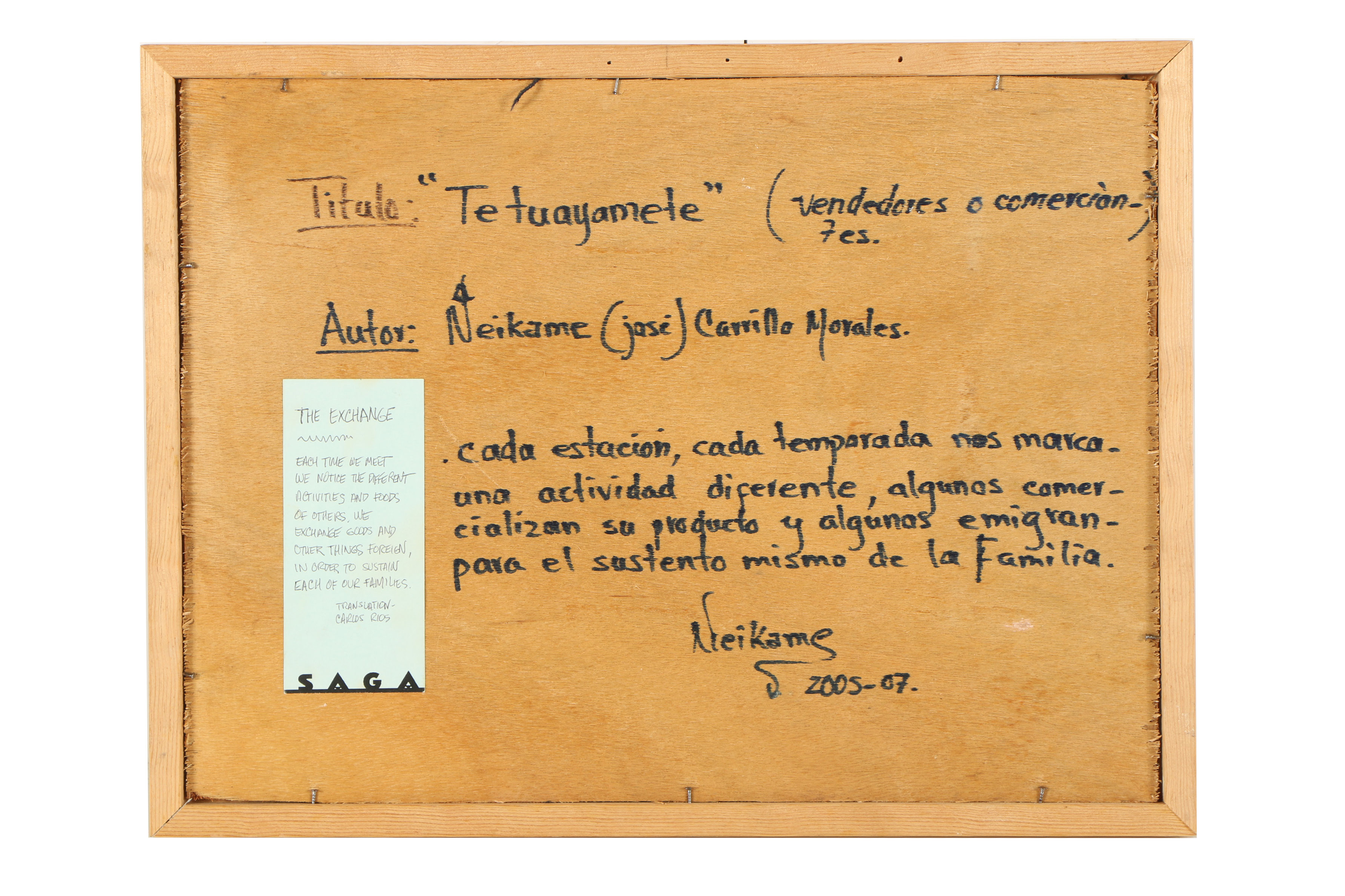 Neikame Carrilla Morales Huichol Yarn Painting "Te Tuayamete"