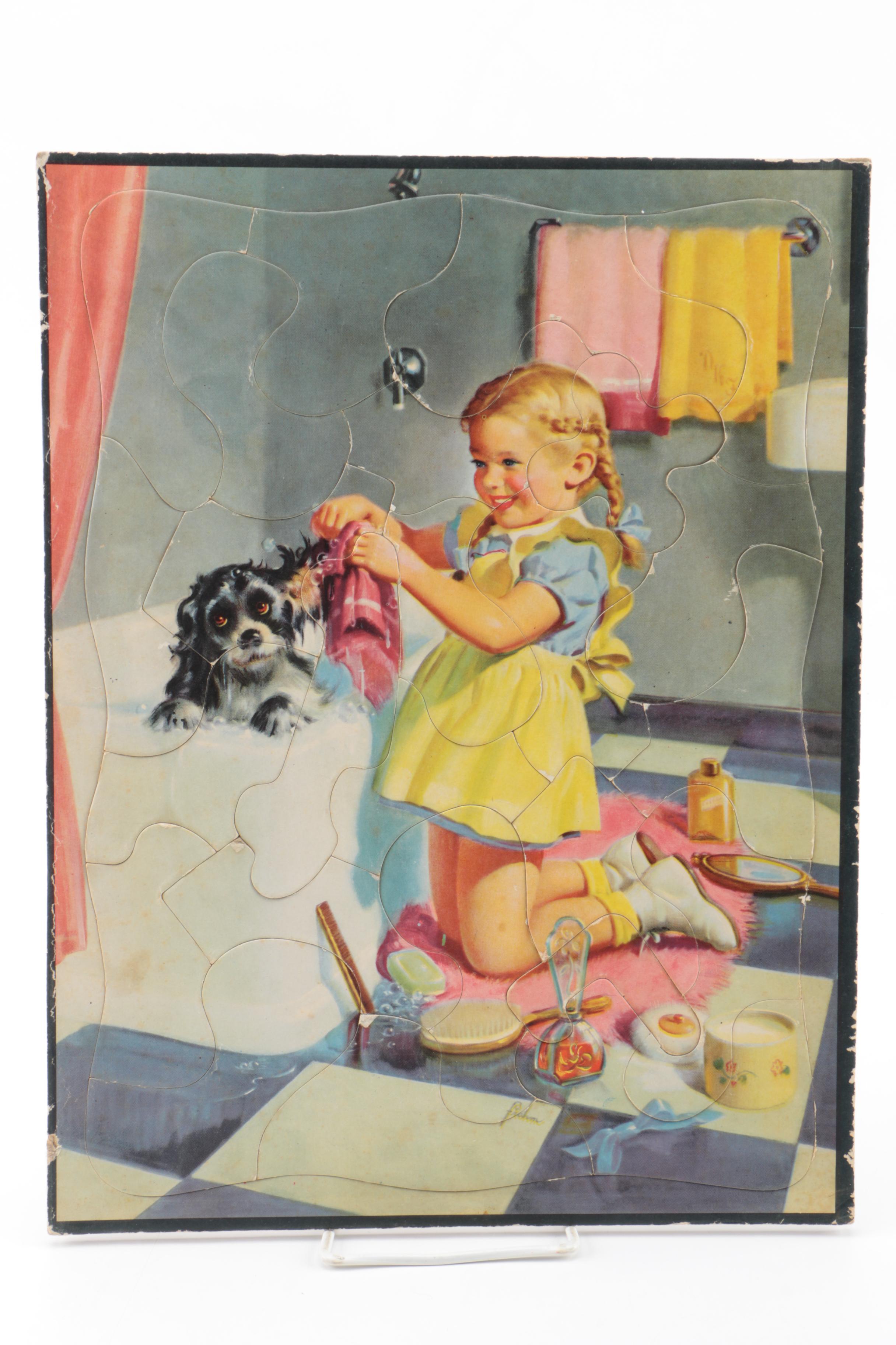 Vintage Puzzles Including Disney