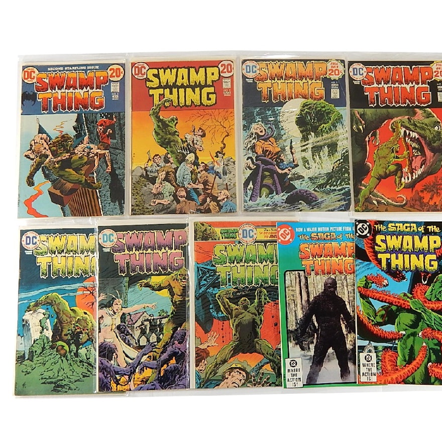 Bronze Age DC Comics "Swamp Thing" - 9 Issues