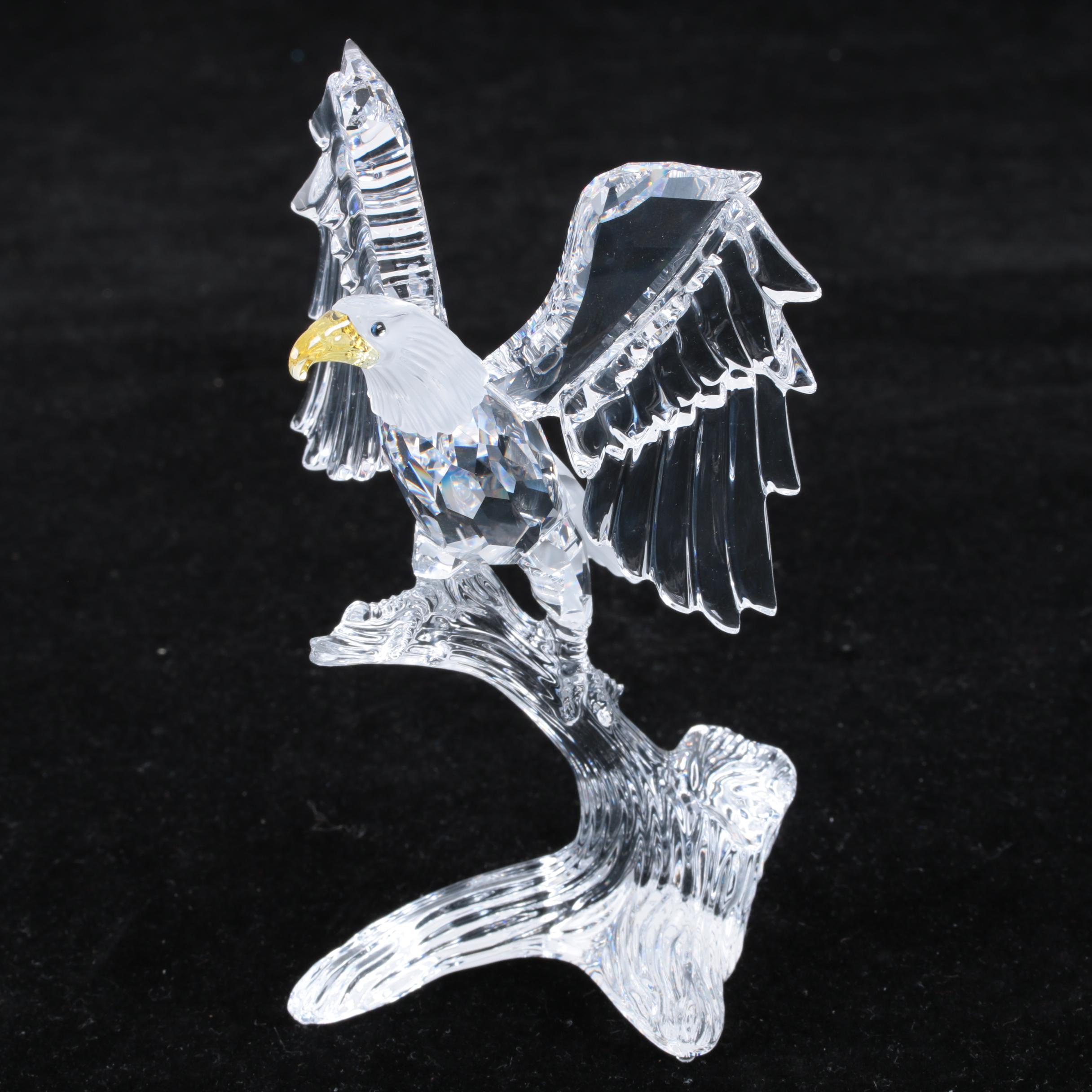 Swarovski Crystal "Bald Eagle" Figurine with Box