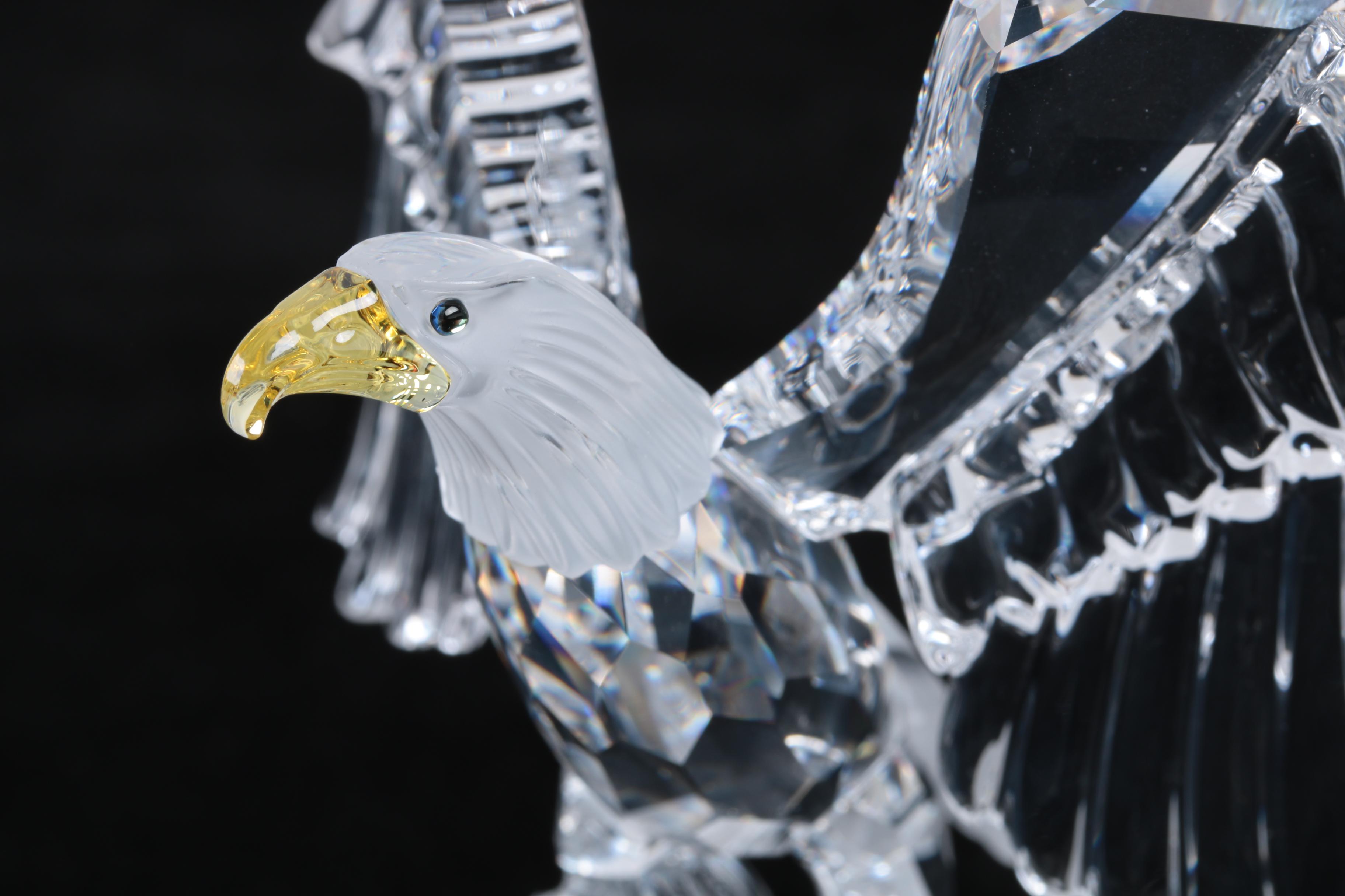 Swarovski Crystal "Bald Eagle" Figurine with Box