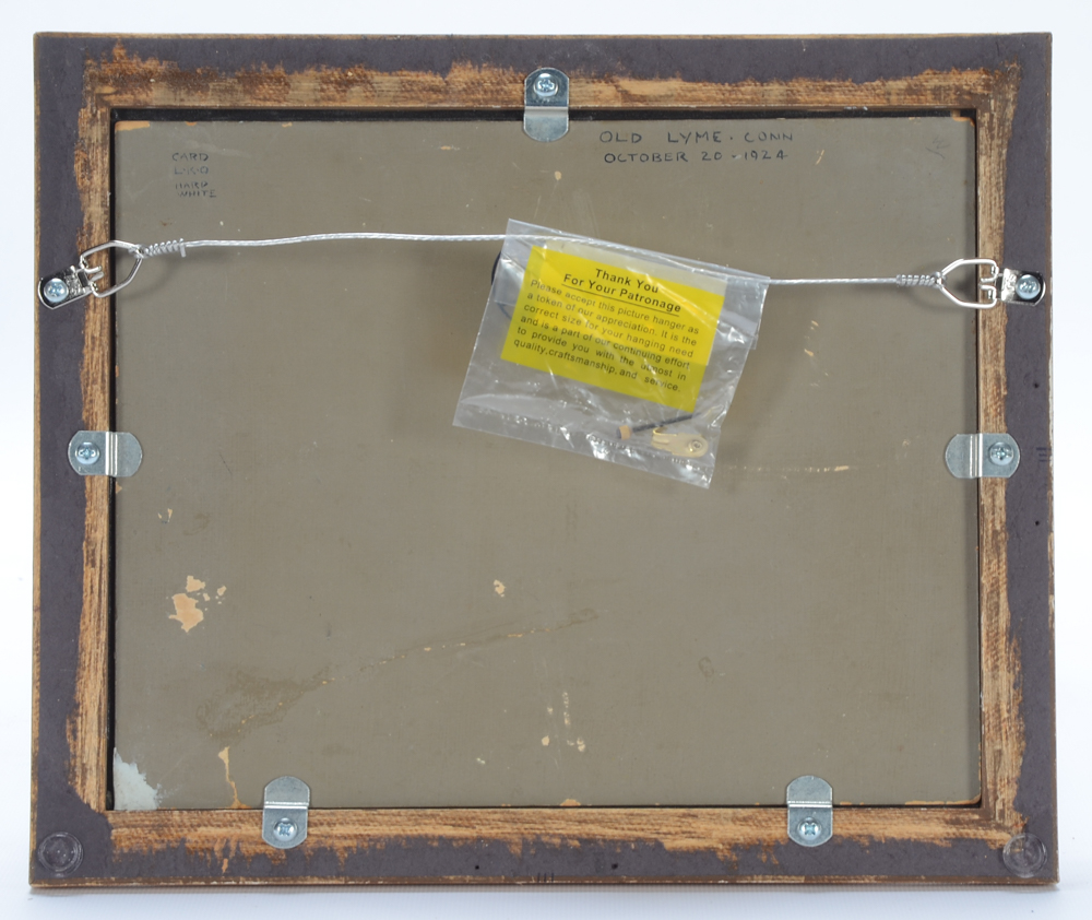 William S. Robinson Vintage Oil Painting on Academy Board of an Autumn Landscape