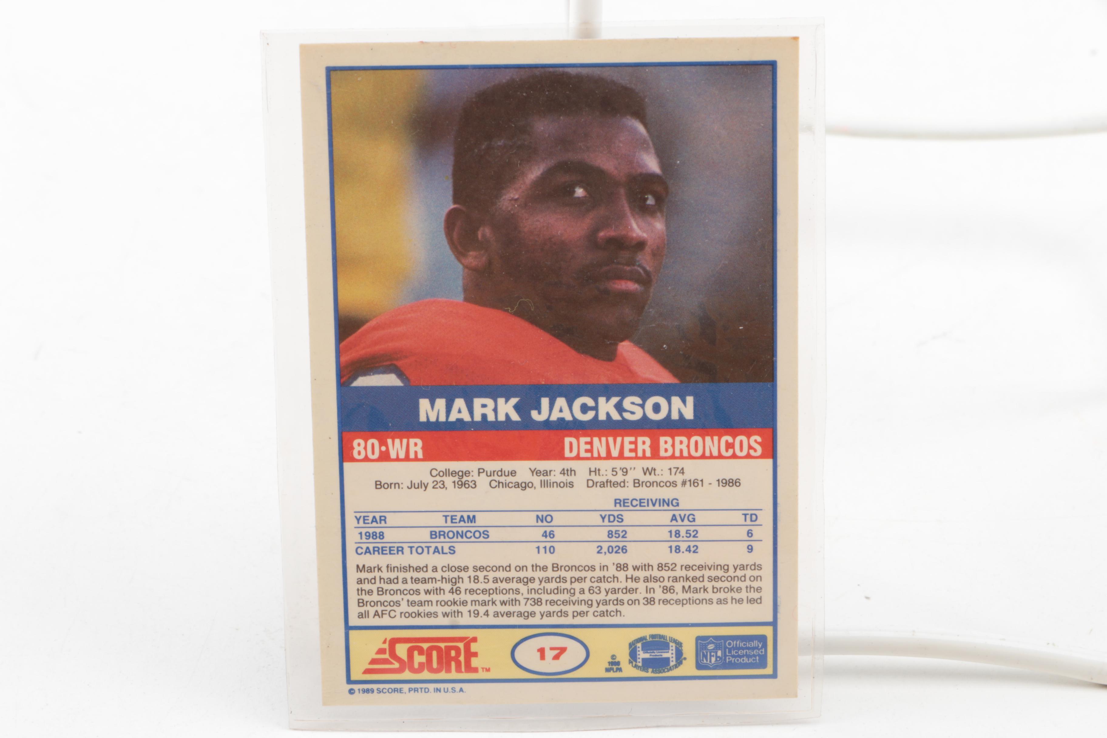 1989 Score Mark Jackson #17 Football Trading Card