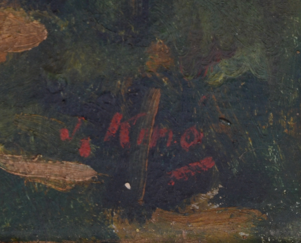 J. King Mid-Century Oil Painting of a Landscape