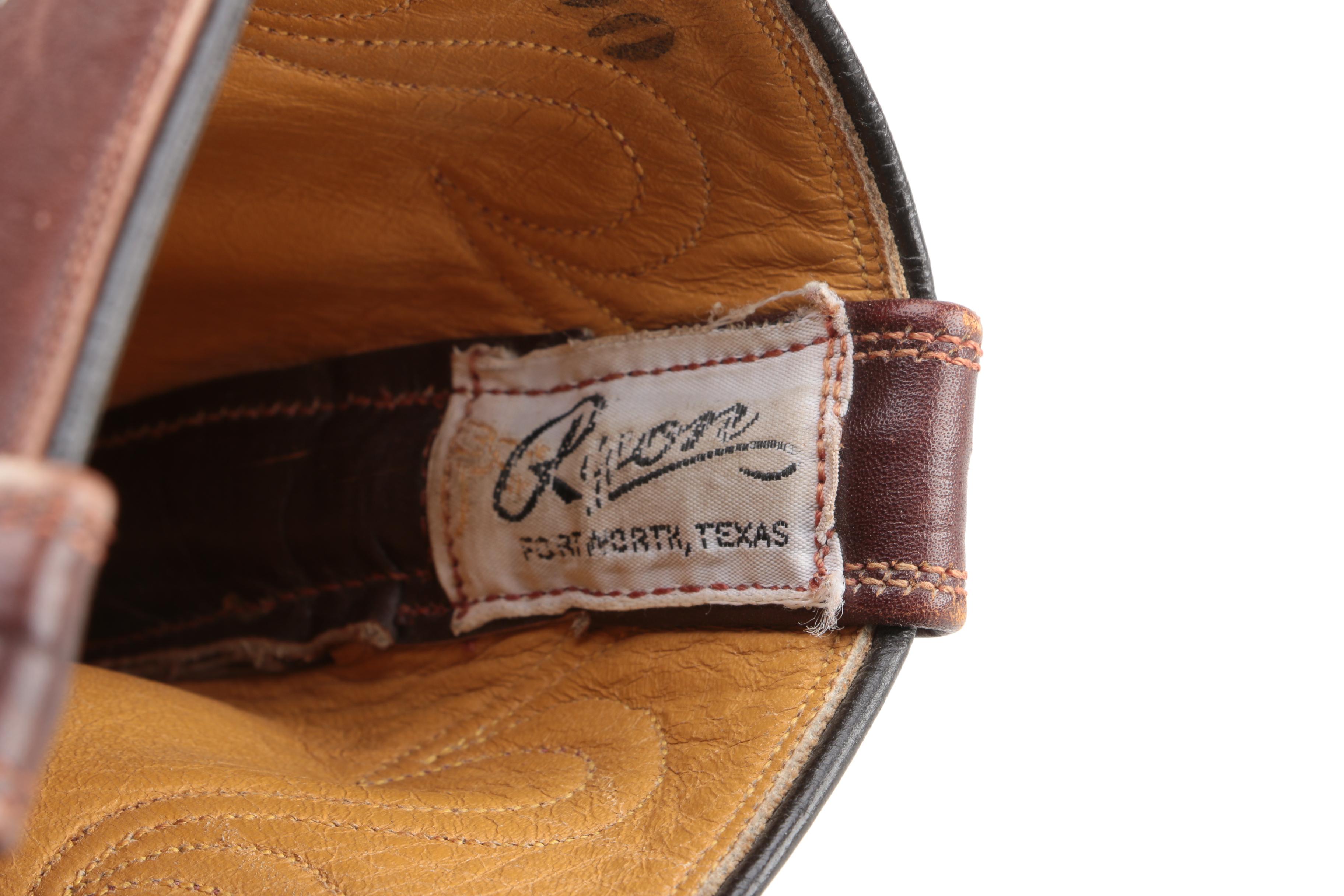 Vintage Ryon Ostrich and Bovine Leather Cowboy Boots