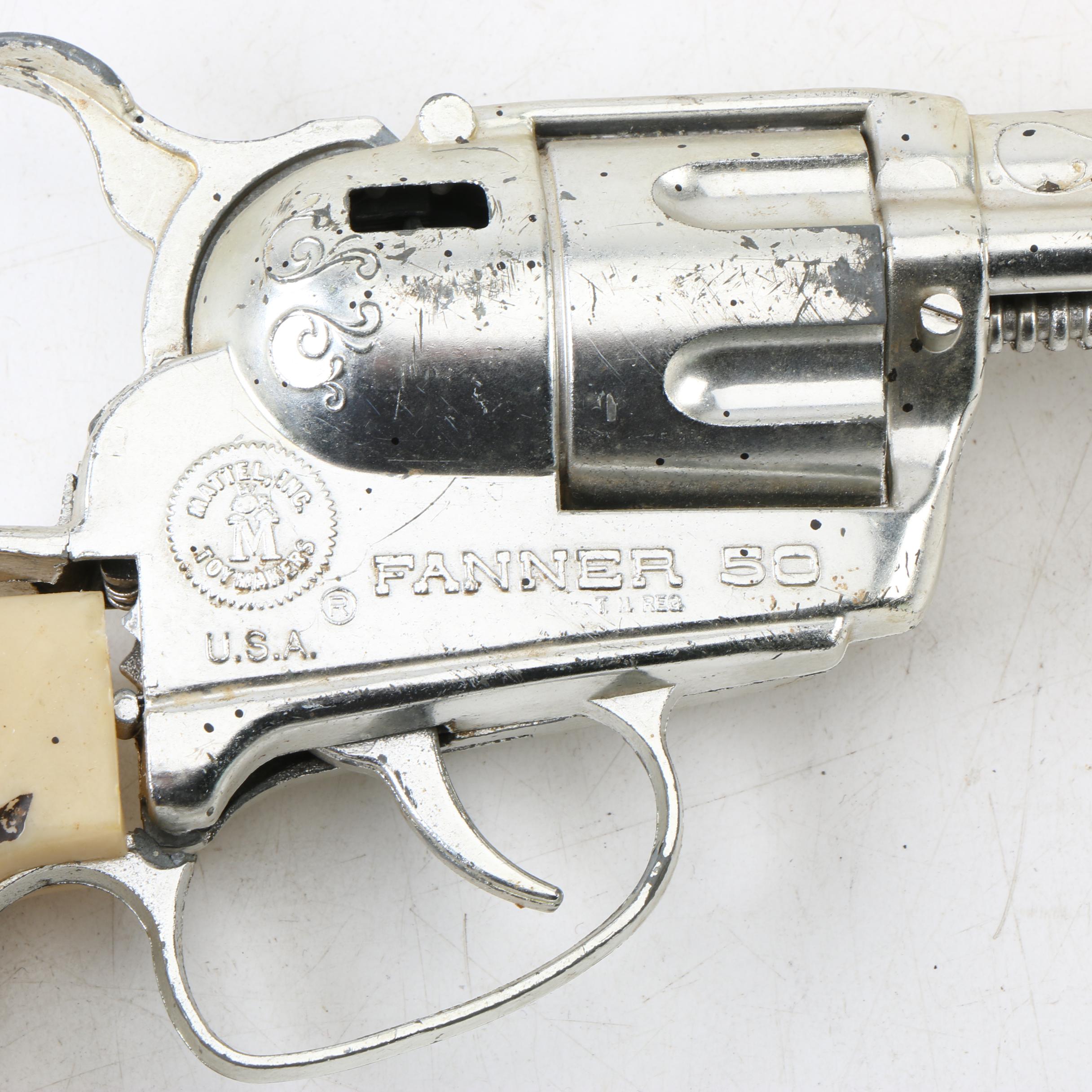 Vintage Mattel Fanner 50 and Hubley Rodeo Cap Guns