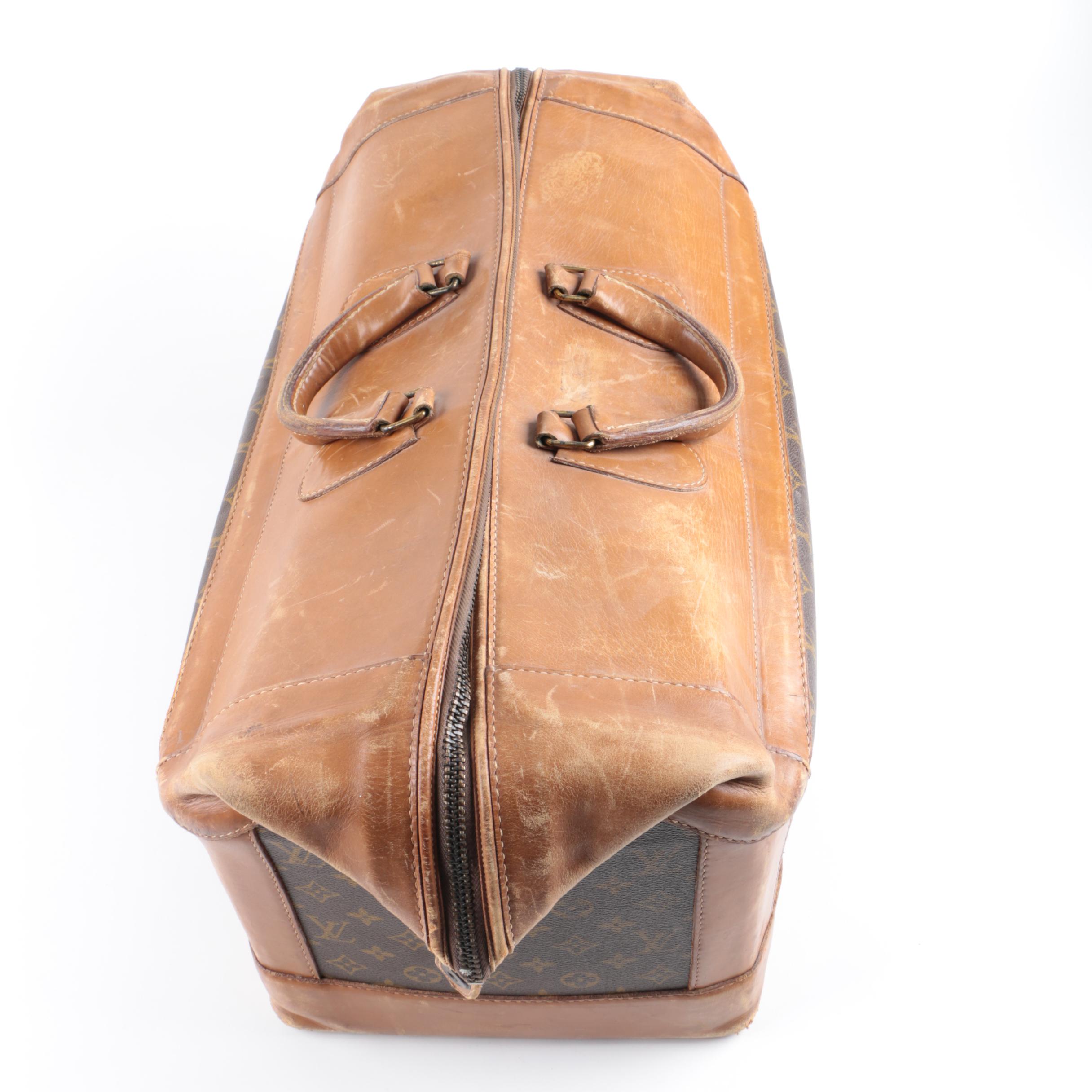 1970s Vintage The French Company for Louis Vuitton Monogram Doctor's Bag Duffel