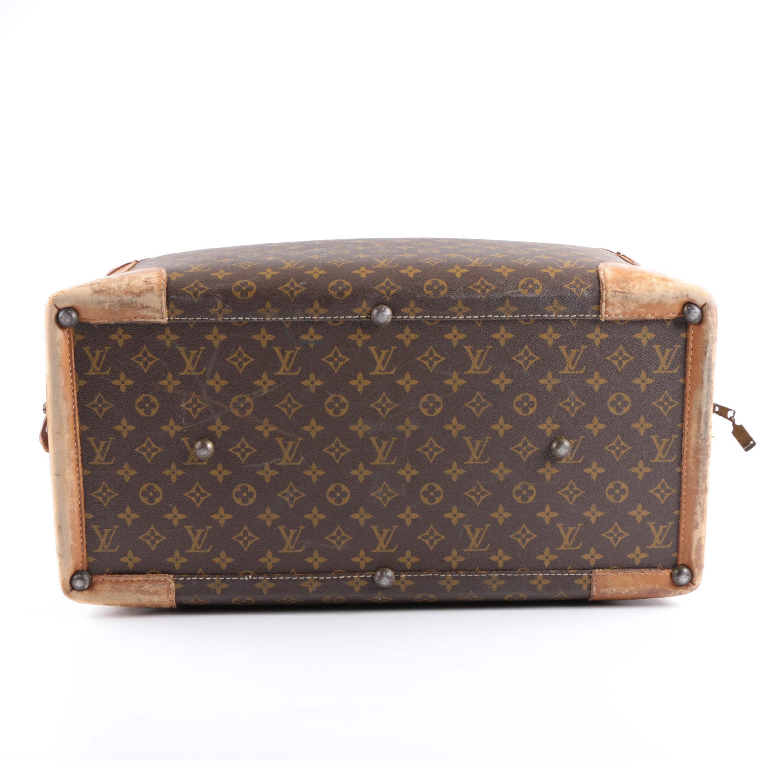 1970s Vintage The French Company for Louis Vuitton Monogram Doctor's Bag Duffel