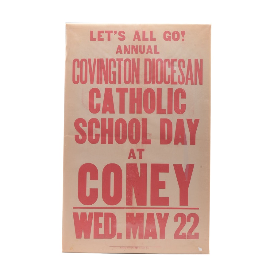 Three Vintage Coney Island Advertising Posters