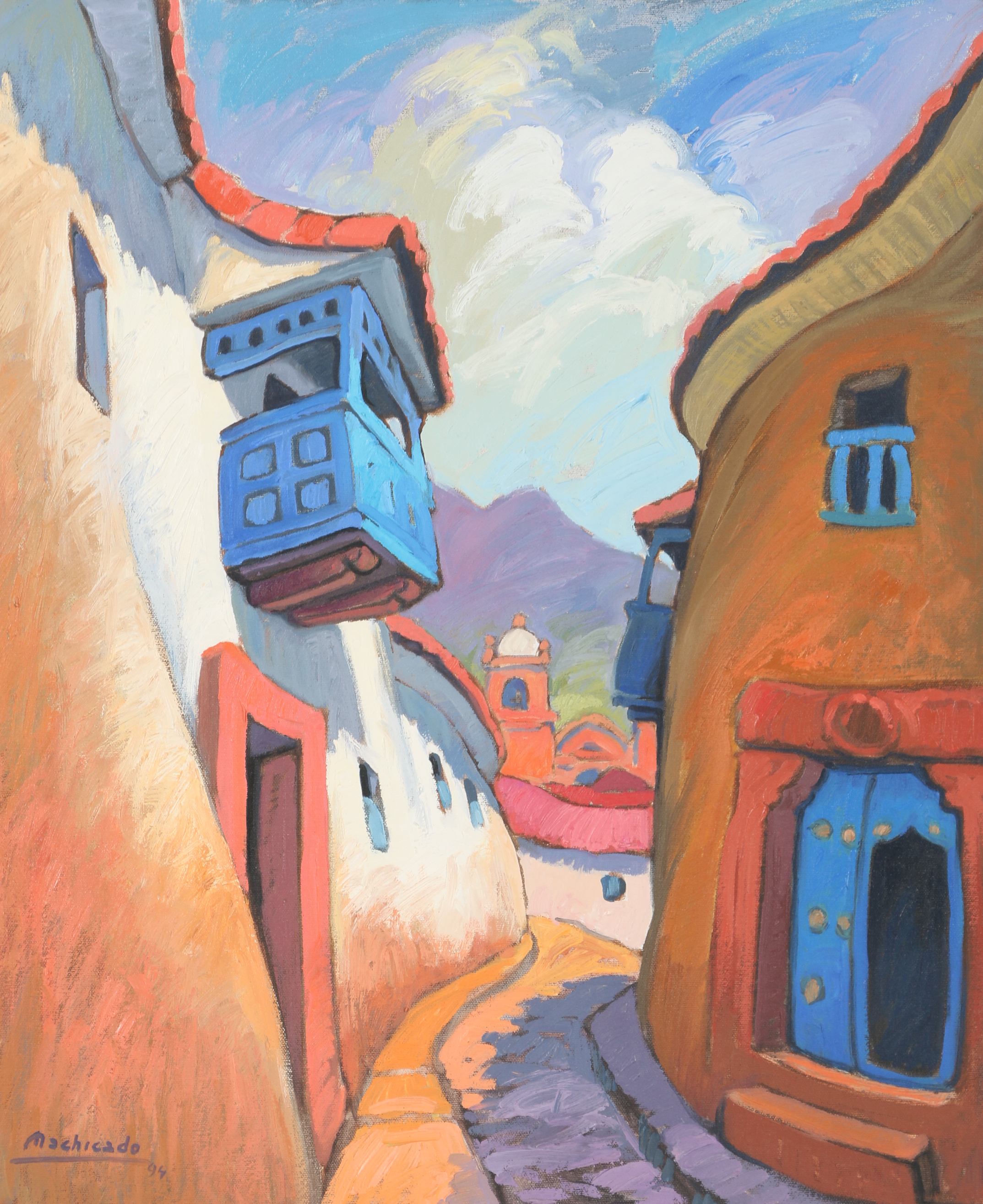 Juan de la Cruz Machicado Oil Painting "Cori Calle - Cusco"