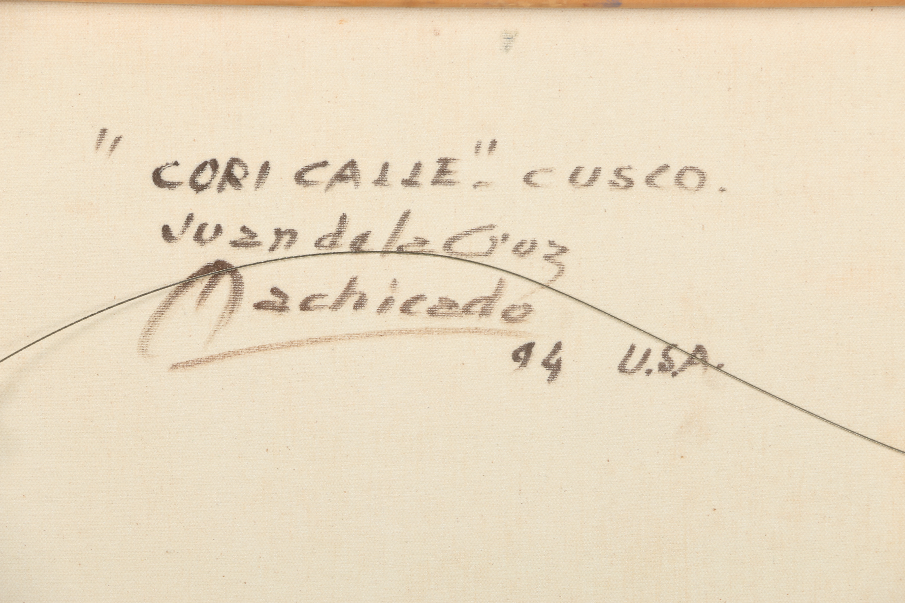 Juan de la Cruz Machicado Oil Painting "Cori Calle - Cusco"