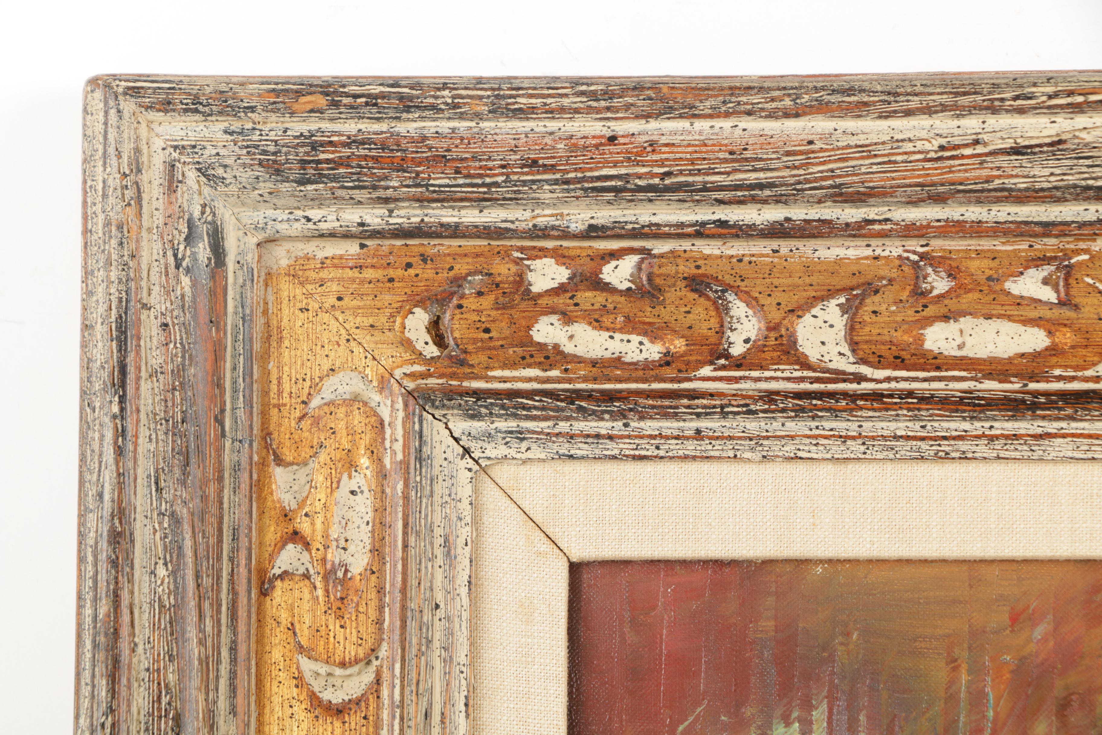 C. John Oil Painting on Canvas of Still Life