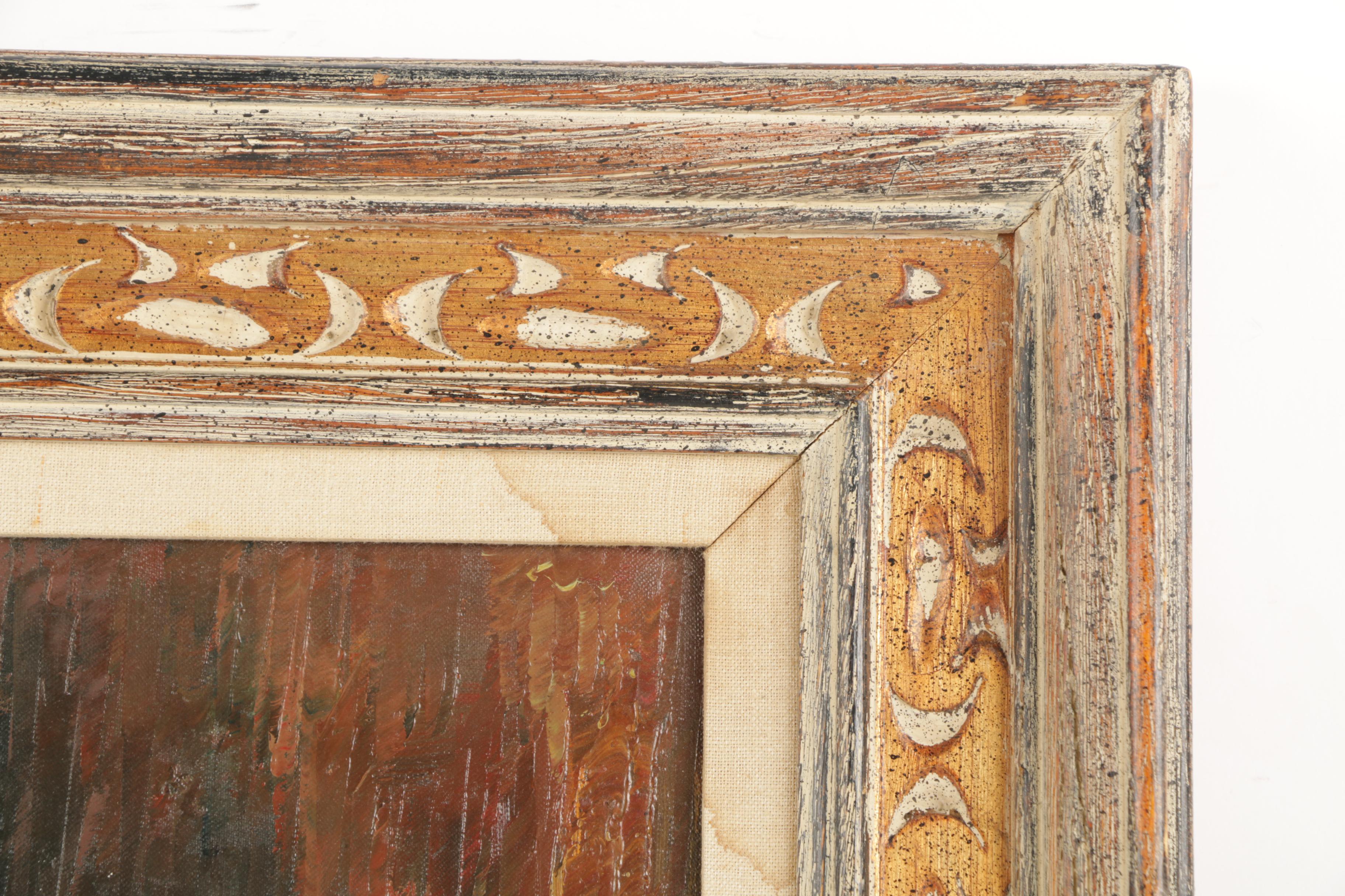 C. John Oil Painting on Canvas of Still Life