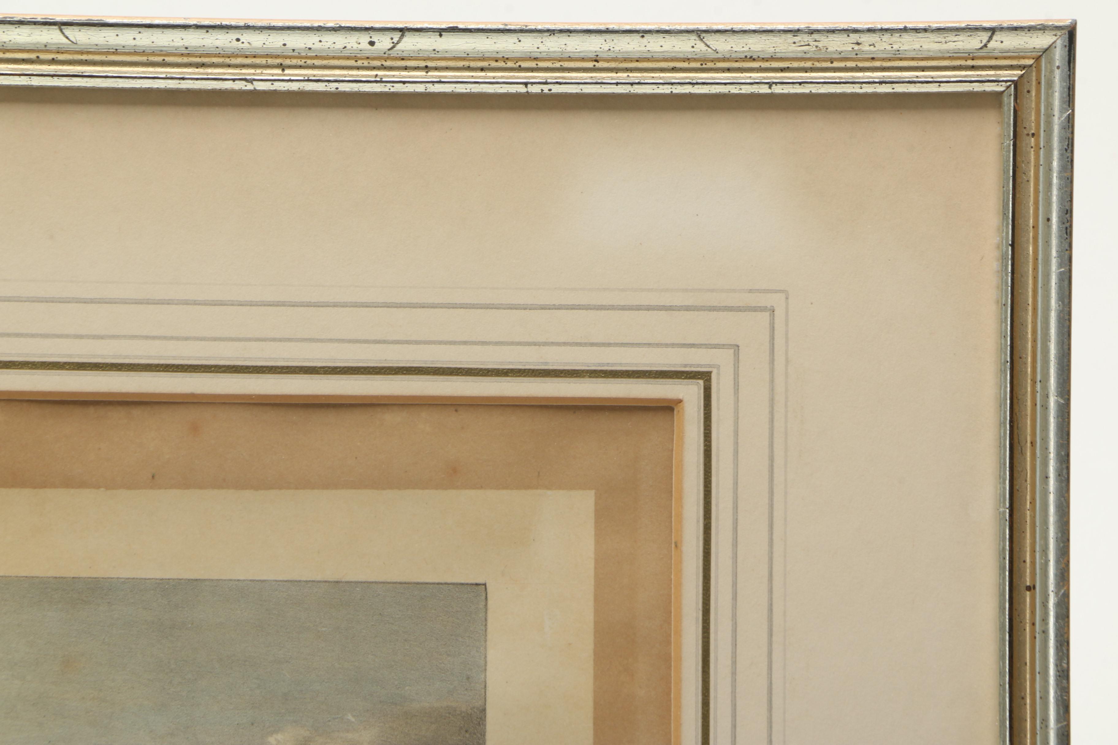 T.M. Baynes Lithograph "Bridge Over the Schuylkill & Fair Mount Water Works"