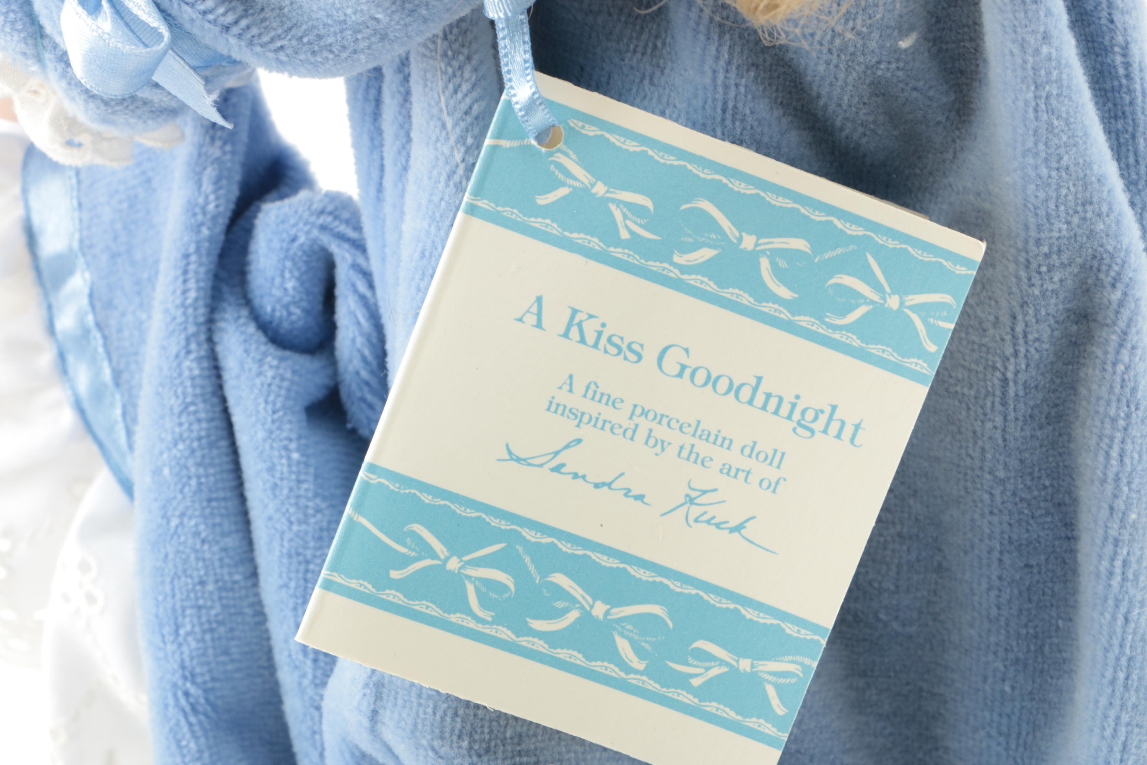 Hamilton Collection "A Kiss Goodnight" and "Michelle" Porcelain Dolls