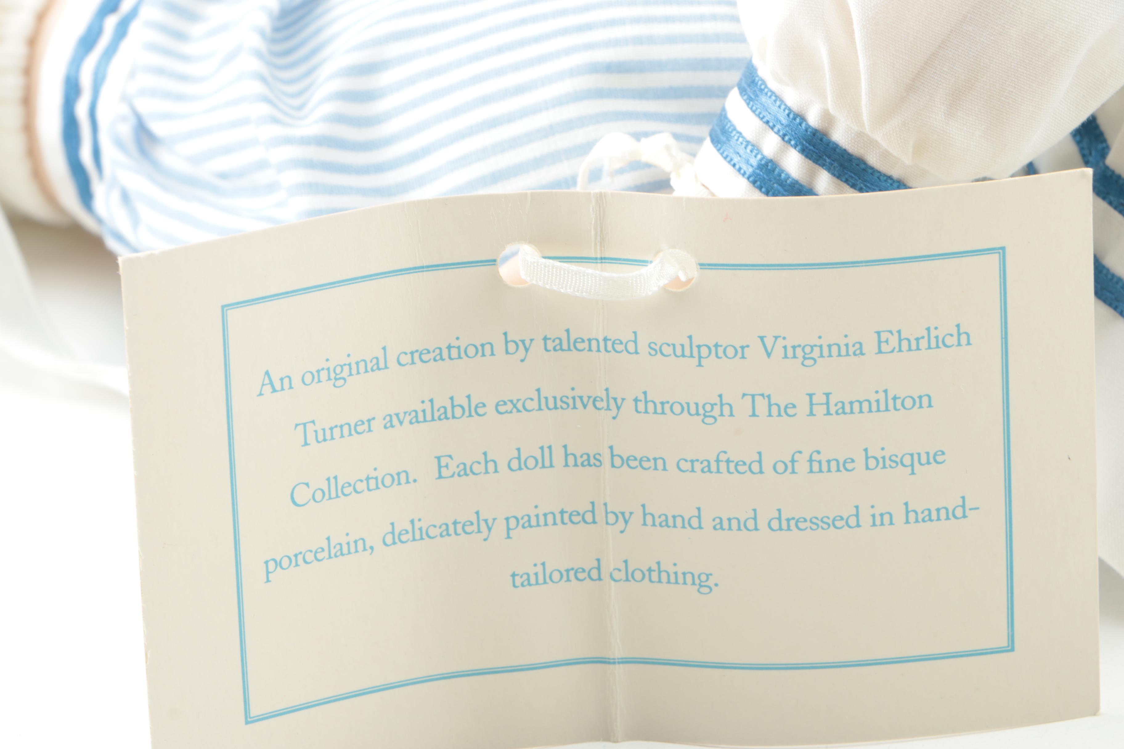 Hamilton Collection "A Kiss Goodnight" and "Michelle" Porcelain Dolls