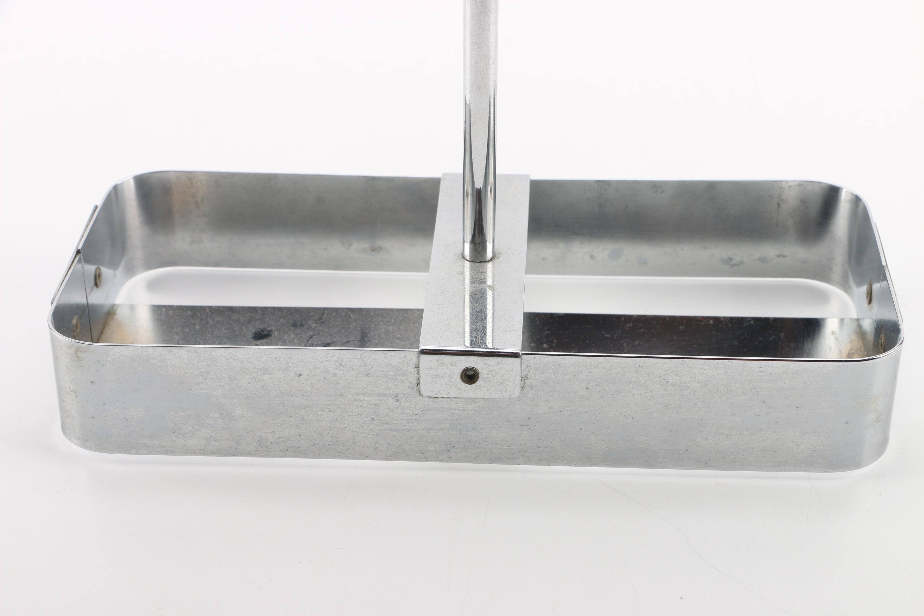 Pressed Glass Decanter with Caddy