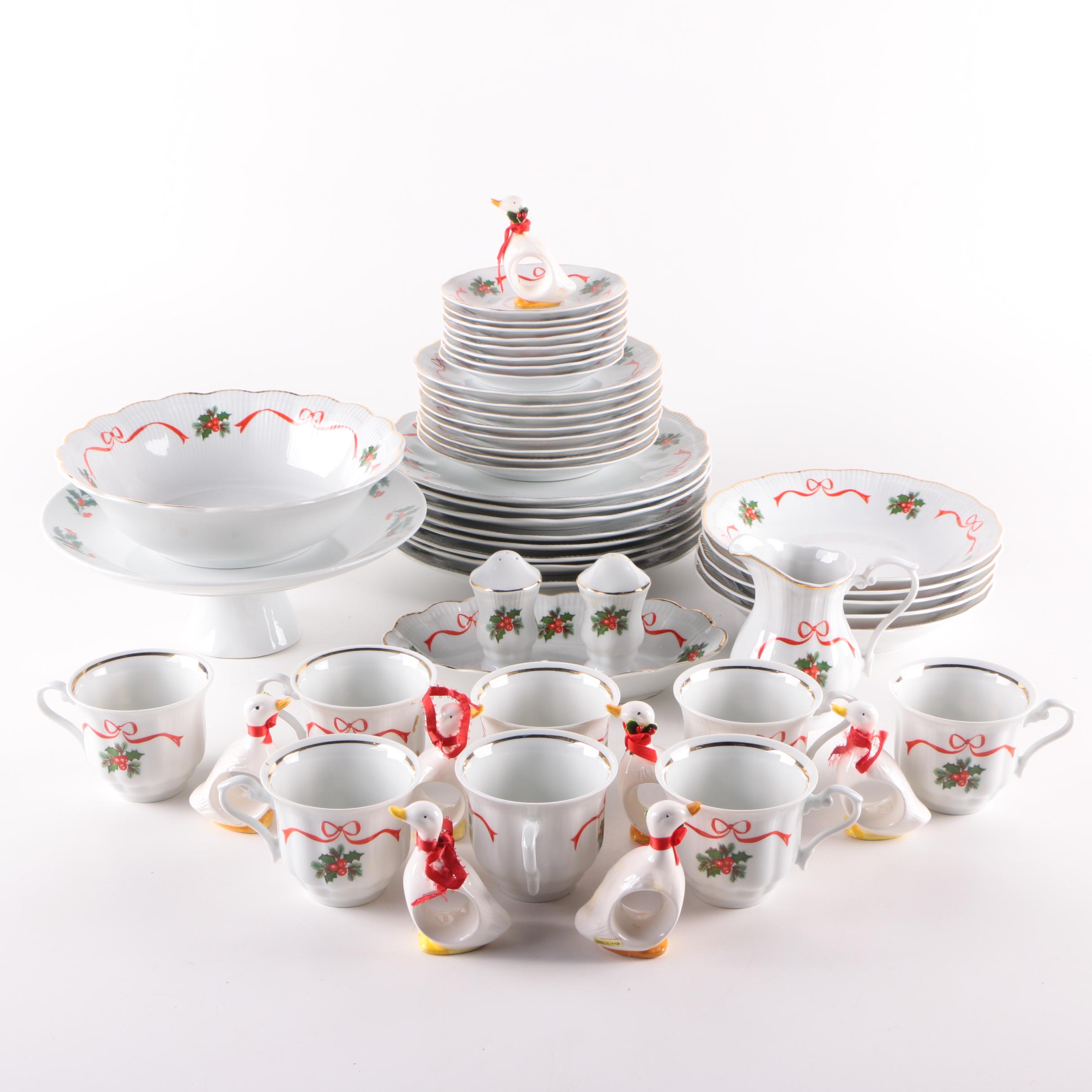 Baum Brothers Southington "Basket of Cheer" Dinnerware and Table Accessories