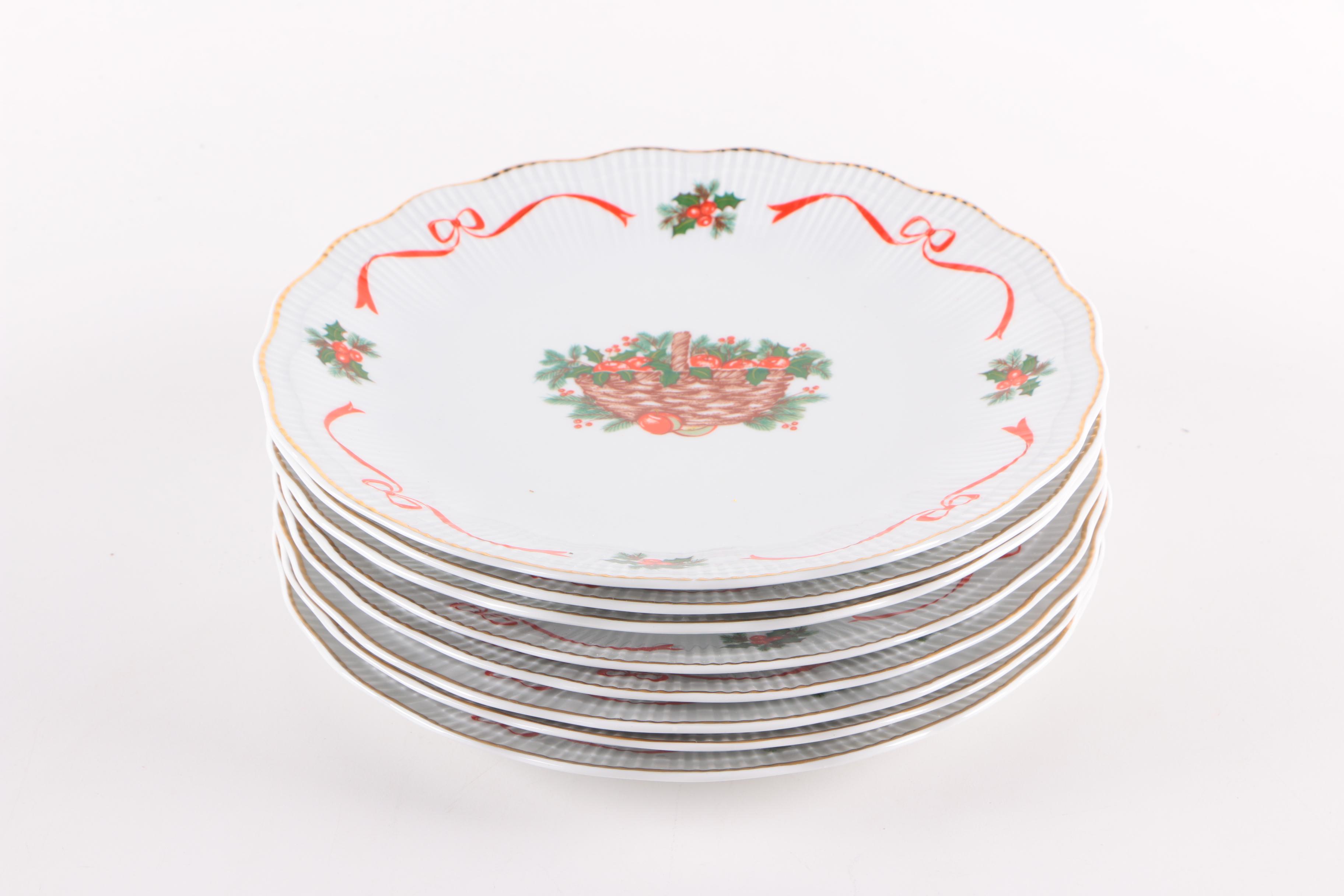 Baum Brothers Southington "Basket of Cheer" Dinnerware and Table Accessories