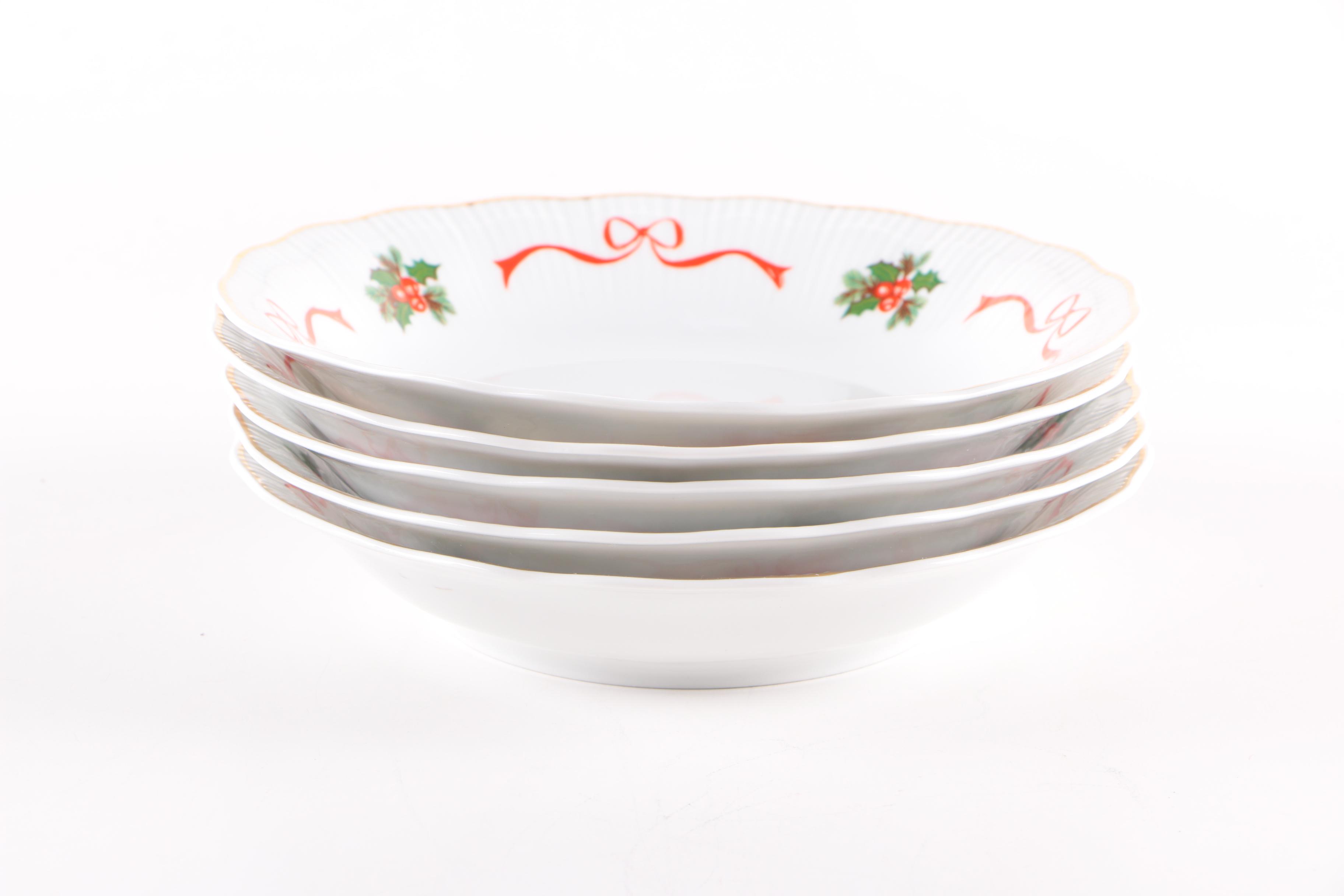 Baum Brothers Southington "Basket of Cheer" Dinnerware and Table Accessories