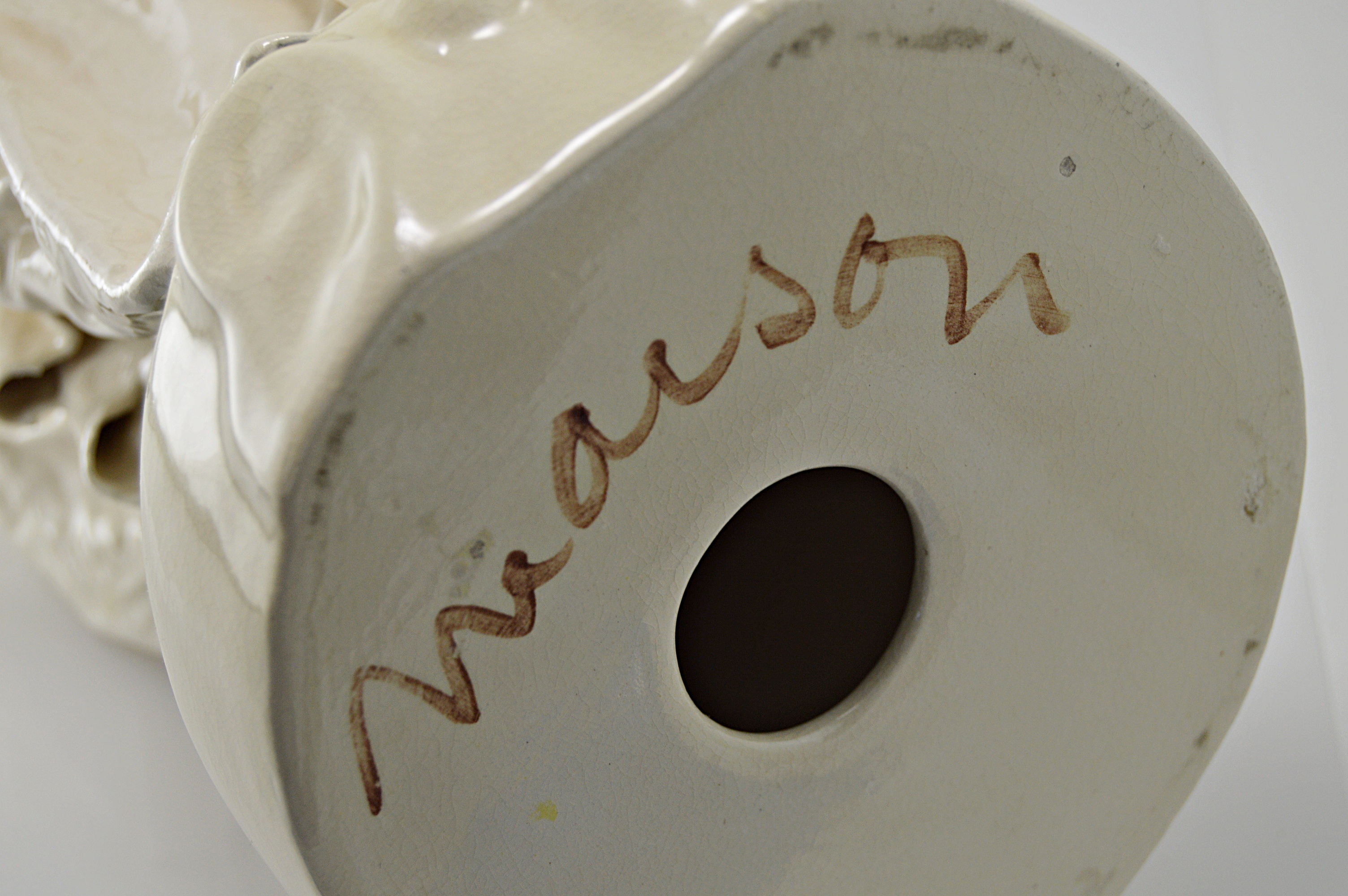 French Terre de Fer Plate, Signed Figurine, Limited Edition Eiffel Tower Plate