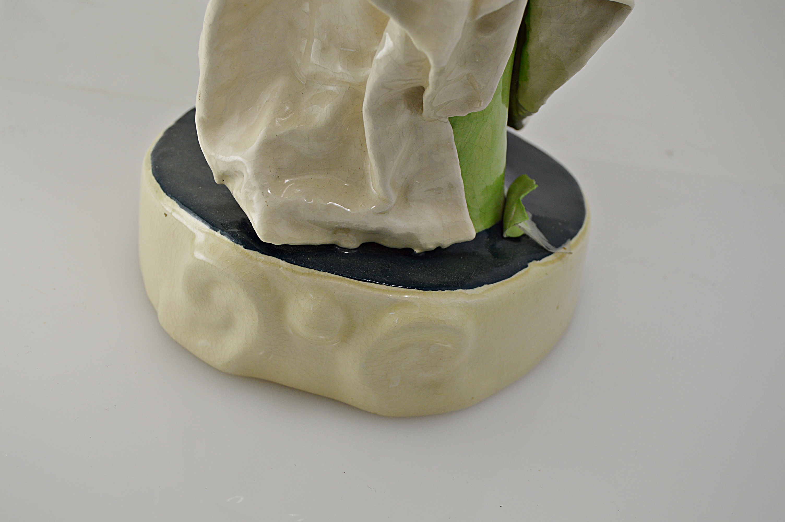 French Terre de Fer Plate, Signed Figurine, Limited Edition Eiffel Tower Plate