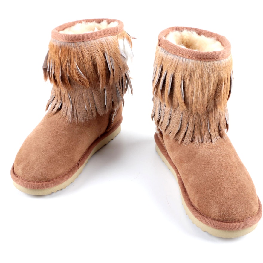 Girls' Mou Sheepskin and Springbok Fur Boots