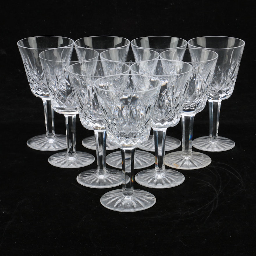 Waterford "Lismore" Crystal Claret Wine Glasses