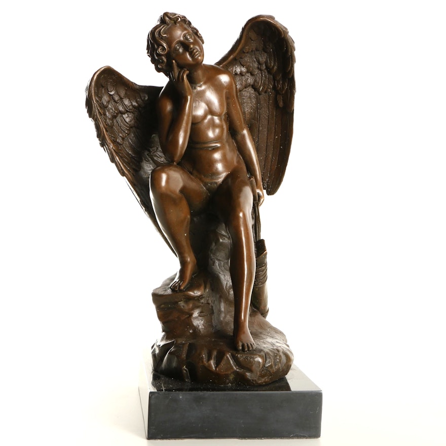 Brass Cupid Sculpture After Moreau