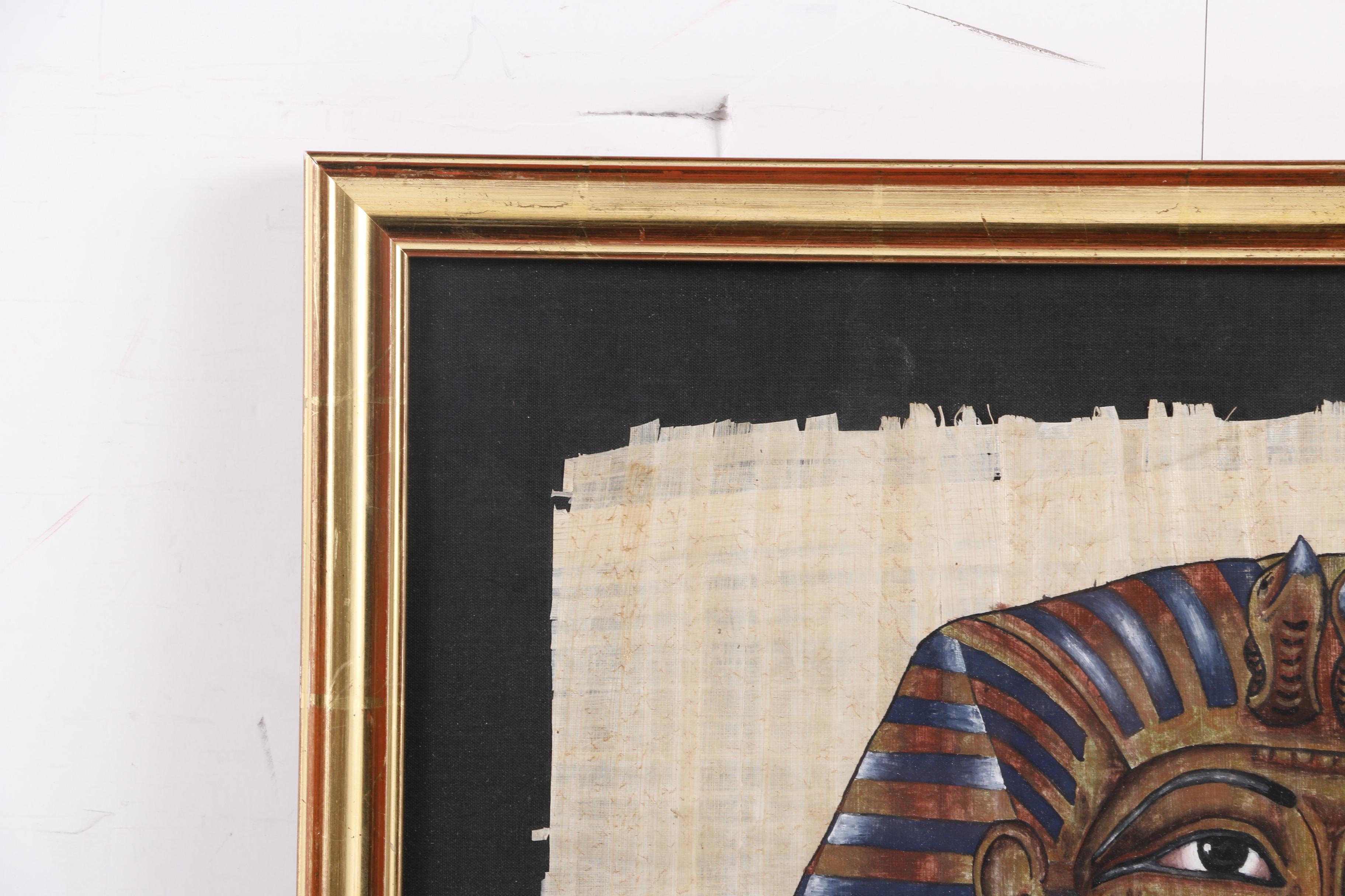 Ancient Egyptian Style Gouache Painting on Papyrus