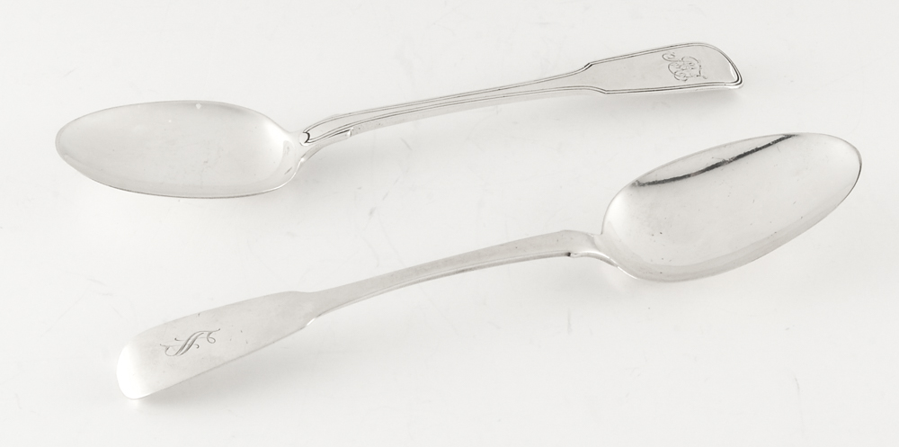 Early 19th Century English and Irish Sterling Silver Serving Spoons