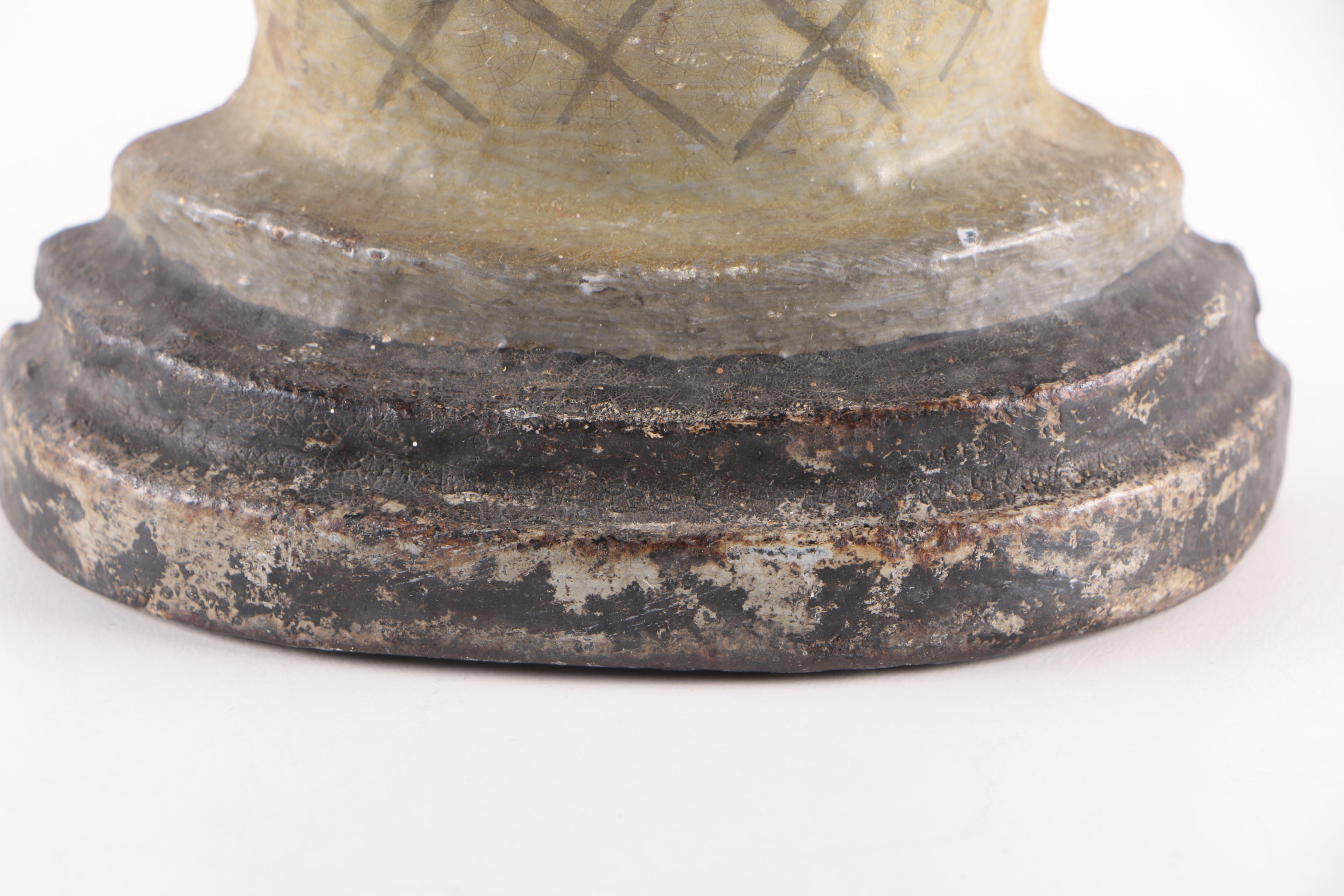 Vintage Painted Floral Cast Iron Doorstop