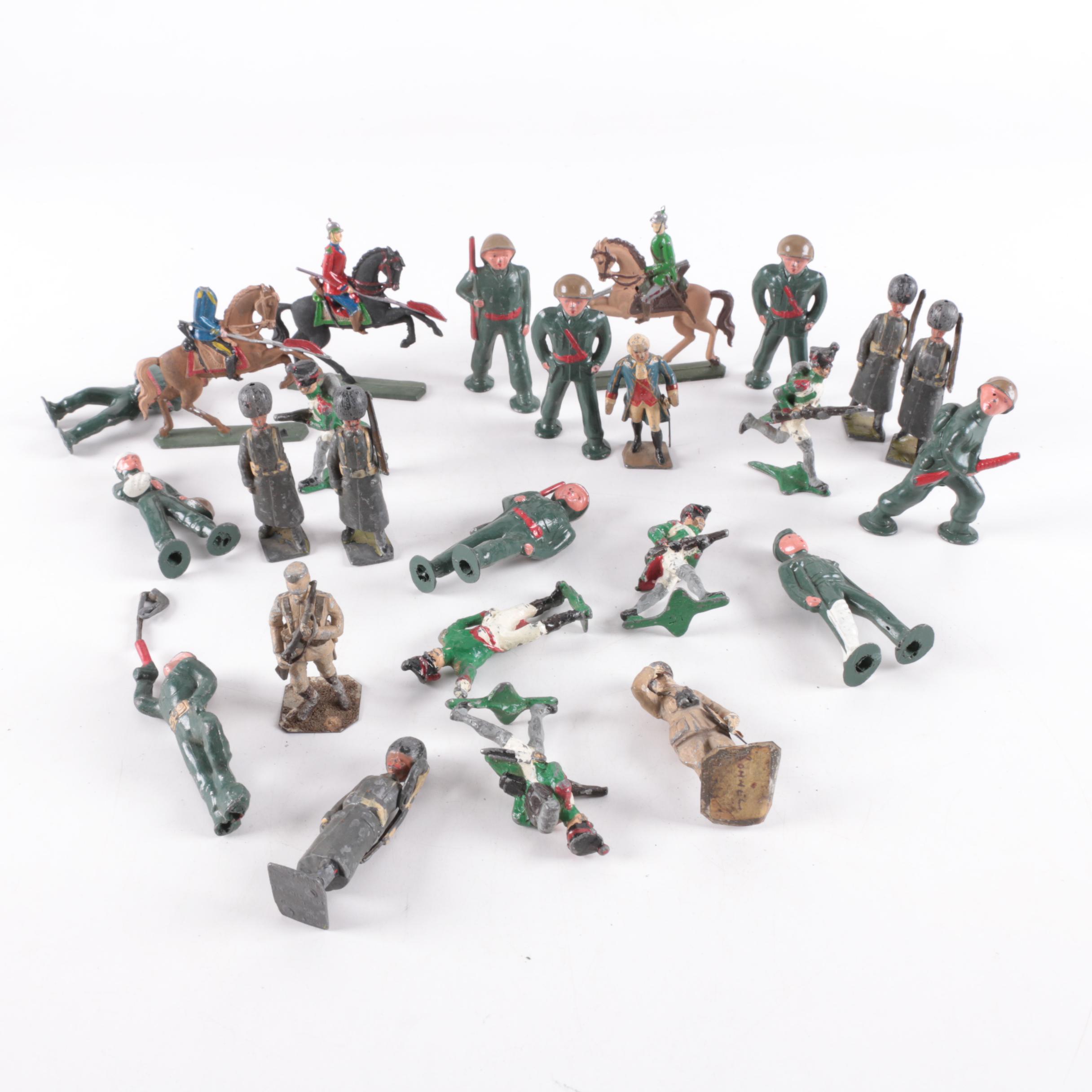Vintage Metal Soldier Toy Figurines