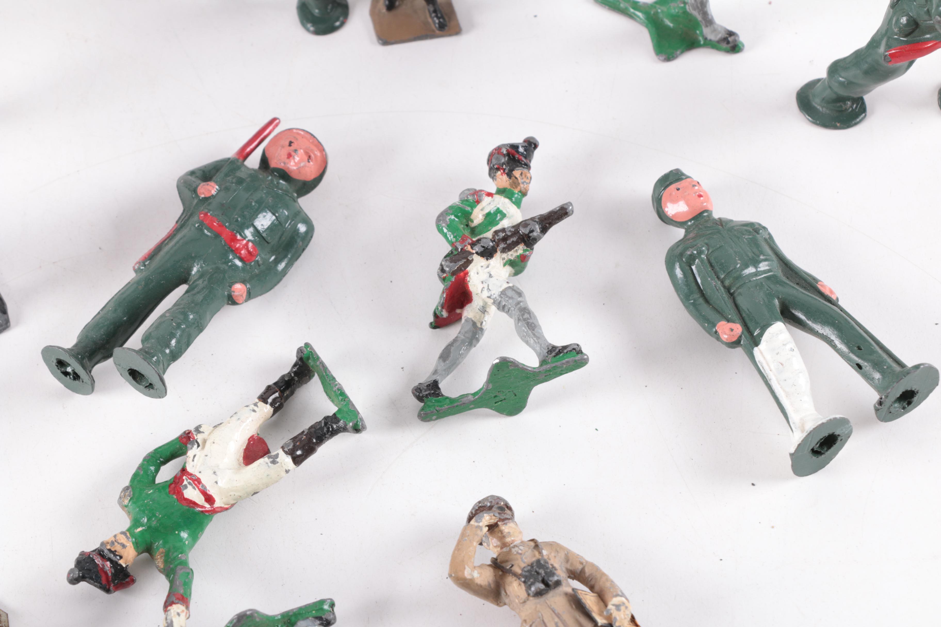 Vintage Metal Soldier Toy Figurines