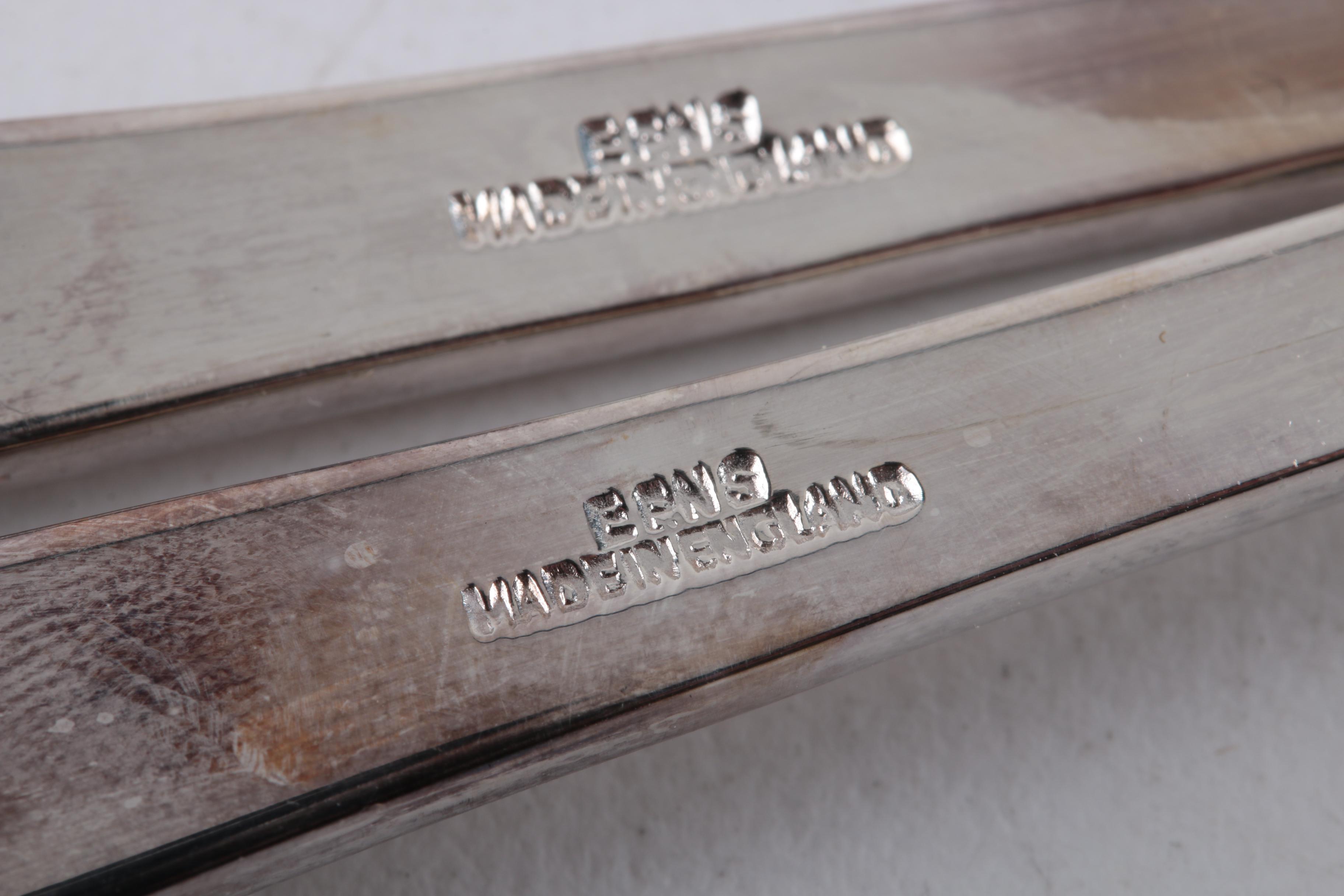 Fisher Weighted Sterling Creamer and Sugar Bowl with Serving Utensils