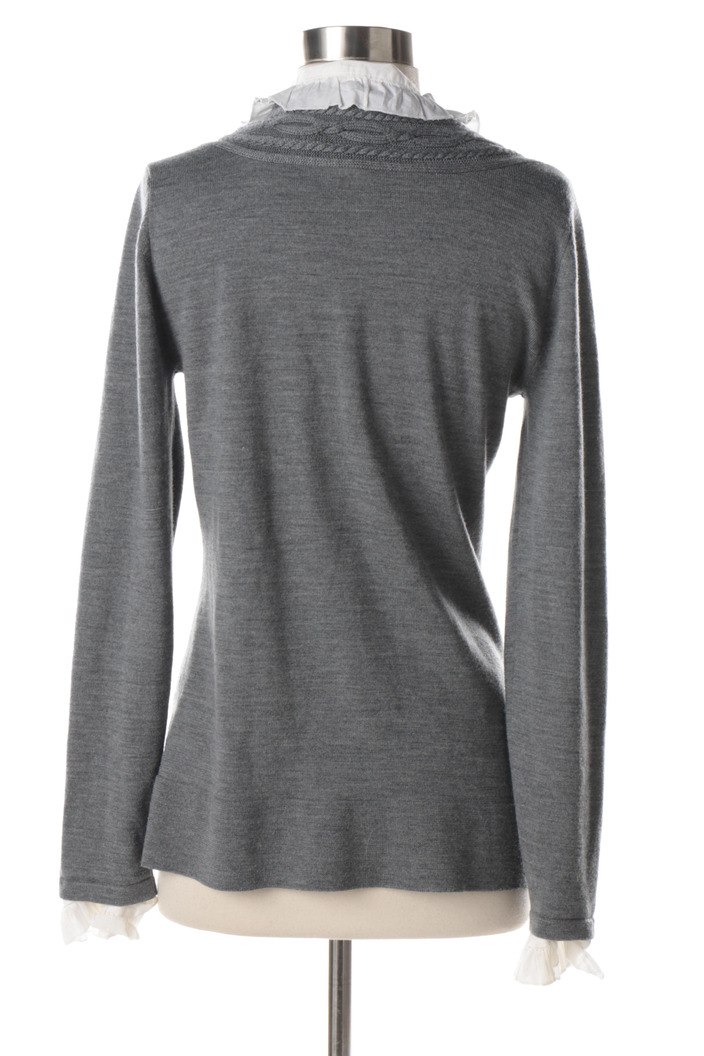 Tory Burch Wool Sweater with Detachable Inserts