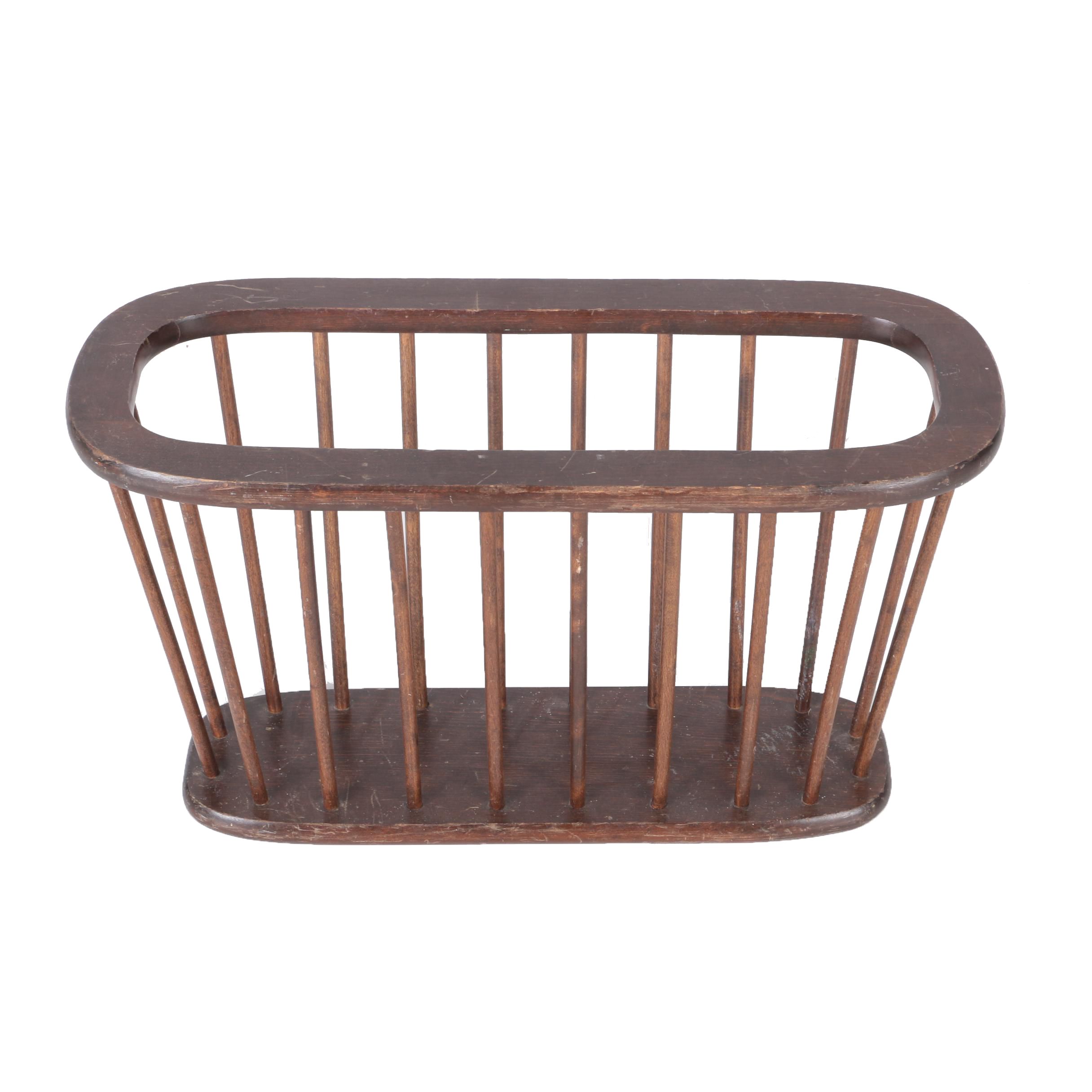 Mid Century Modern Magazine Rack in the Style of Arthur Umanoff
