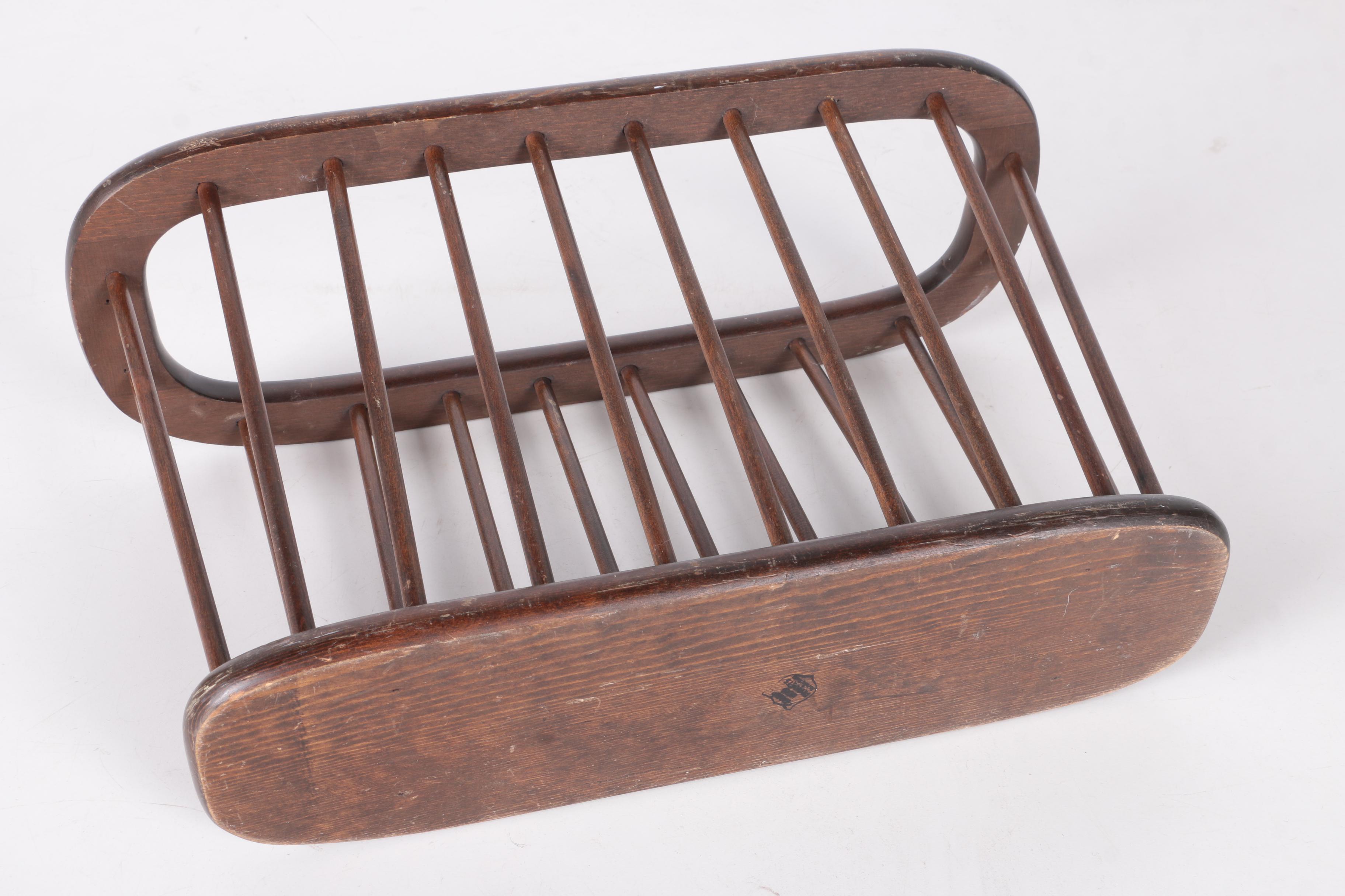 Mid Century Modern Magazine Rack in the Style of Arthur Umanoff
