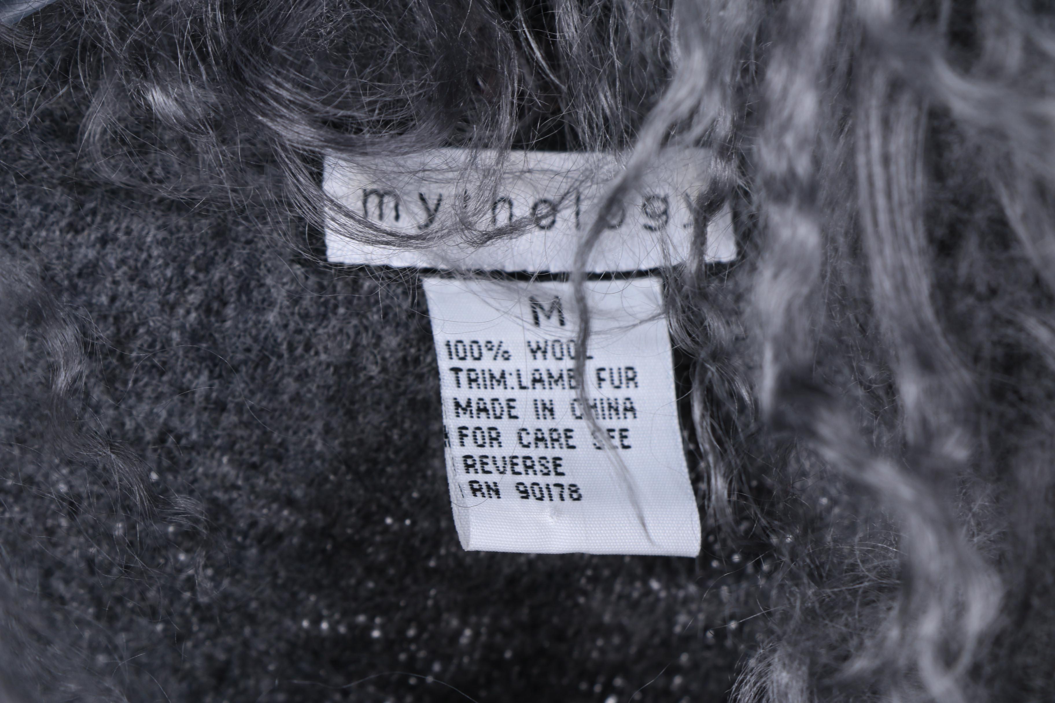 Peacoats and Sweater with Mongolian Lamb Fur Collar Including Saks Fifth Avenue