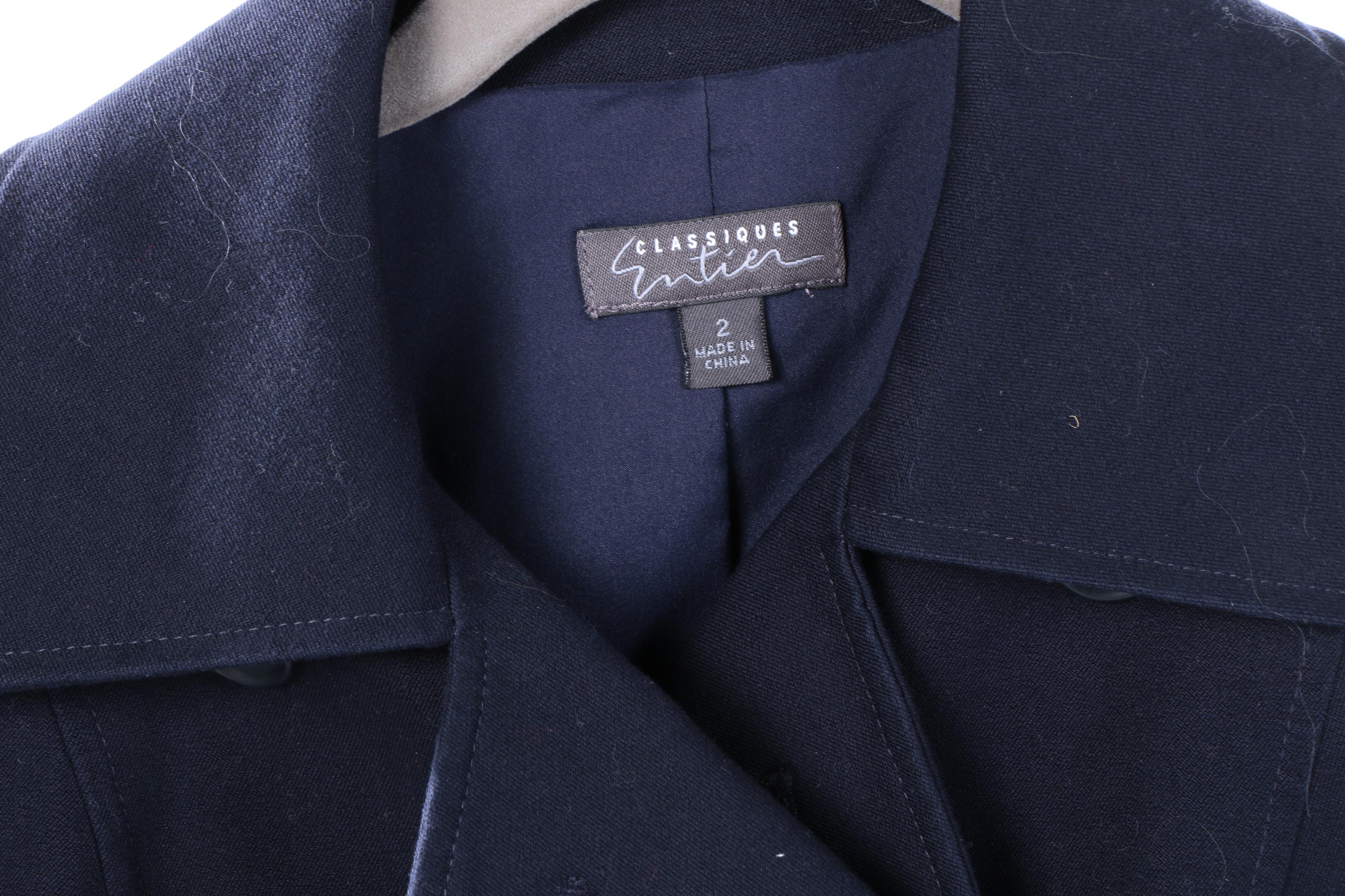 Peacoats and Sweater with Mongolian Lamb Fur Collar Including Saks Fifth Avenue