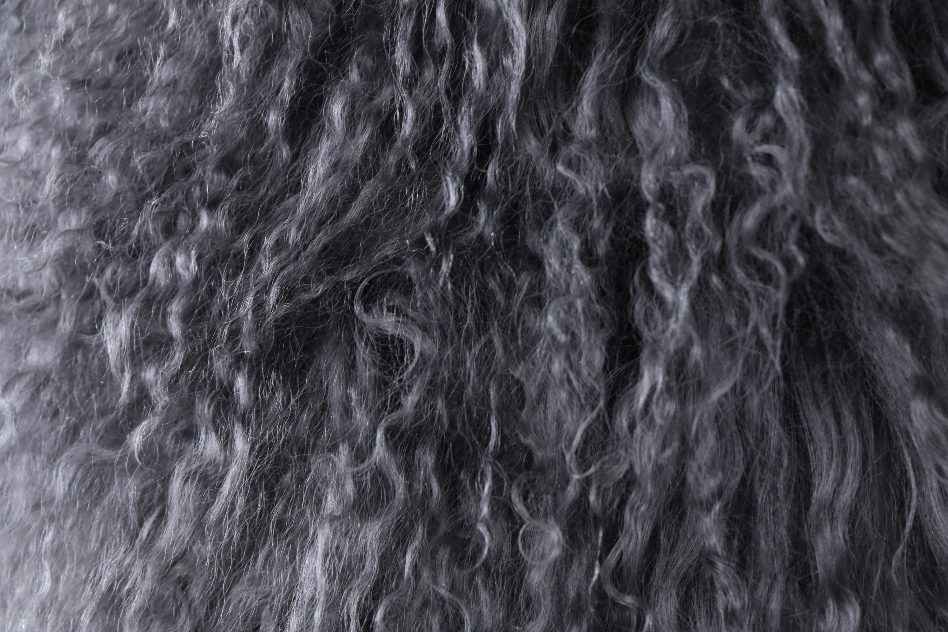 Peacoats and Sweater with Mongolian Lamb Fur Collar Including Saks Fifth Avenue