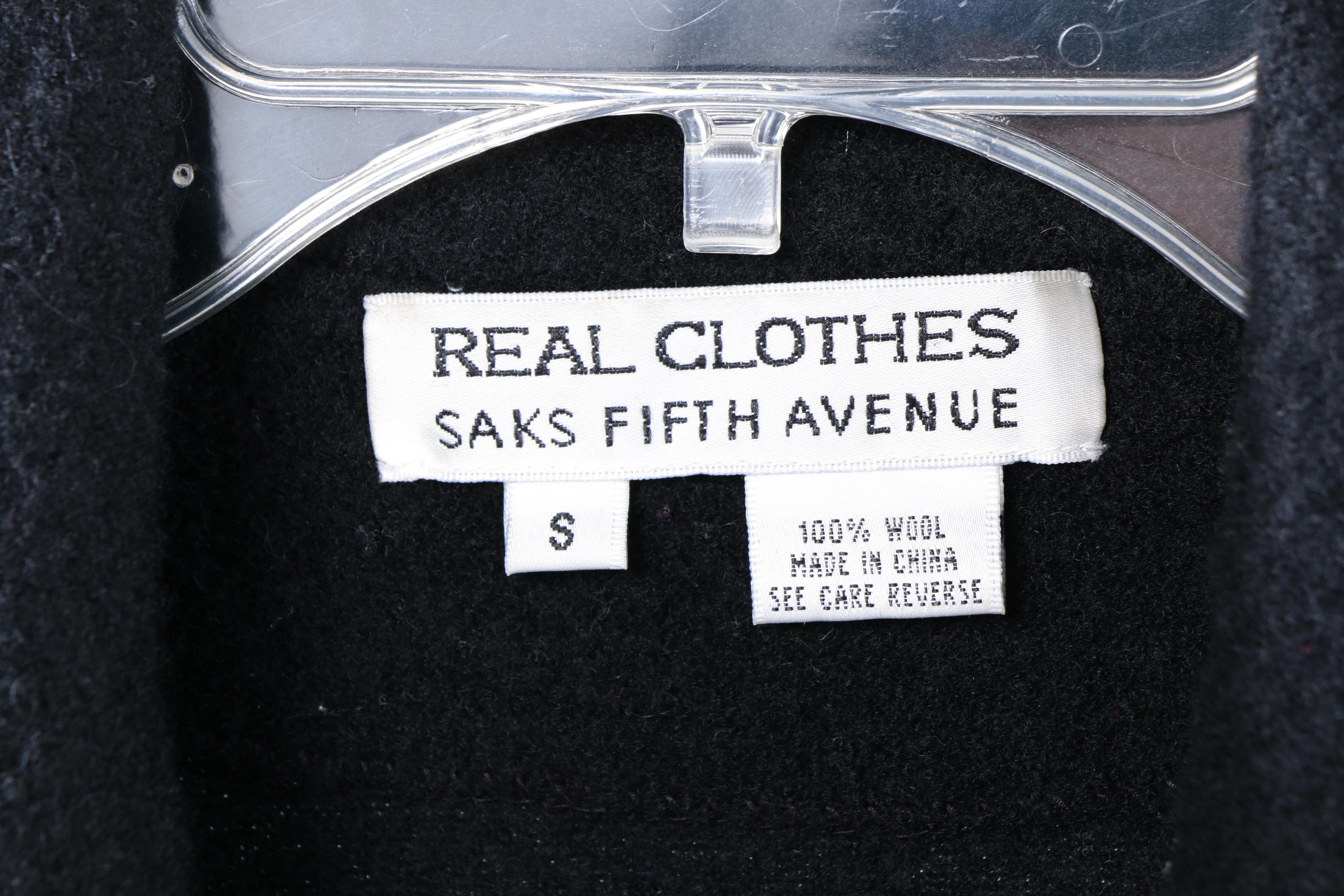 Peacoats and Sweater with Mongolian Lamb Fur Collar Including Saks Fifth Avenue