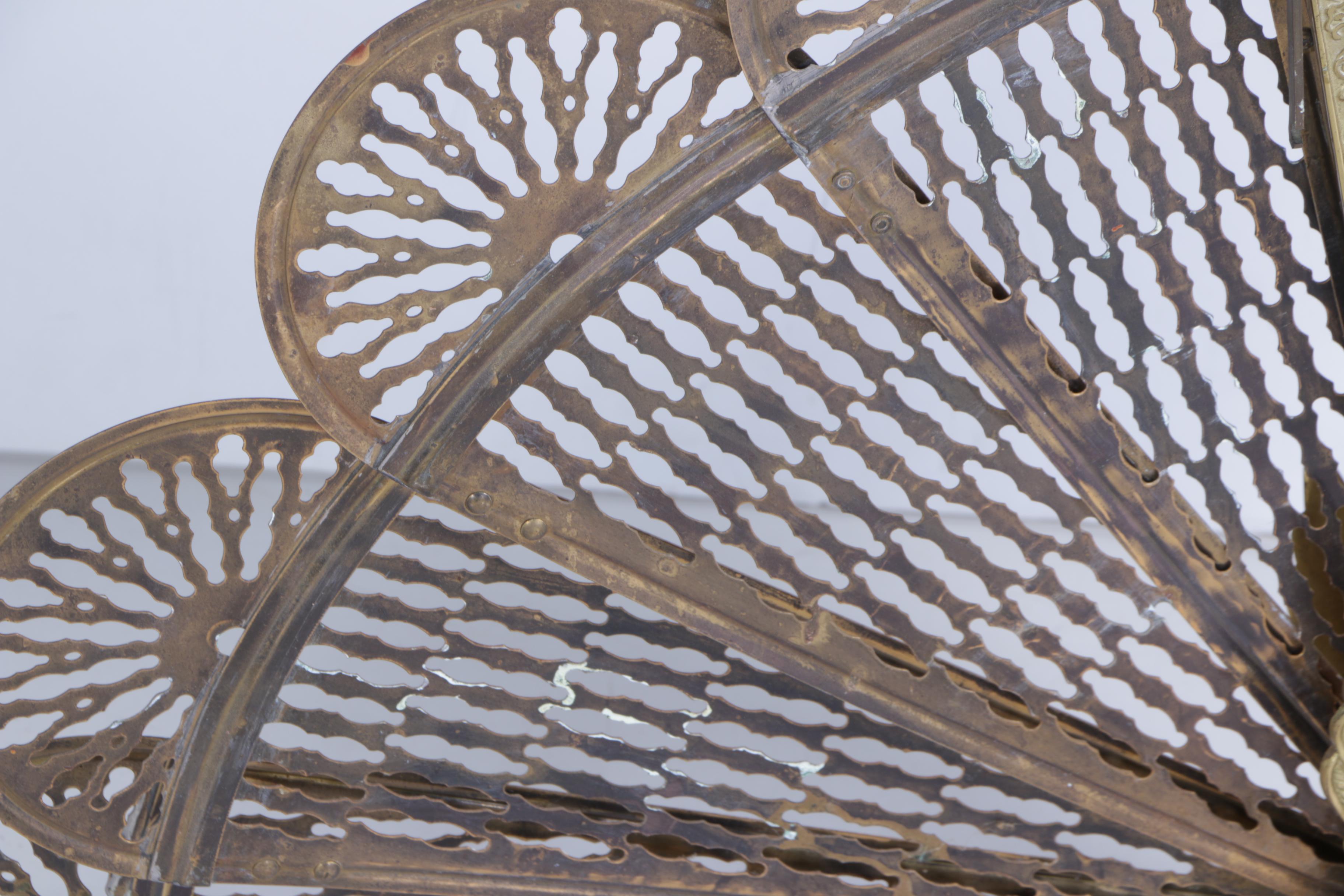 Brass Folding Fireplace Screen