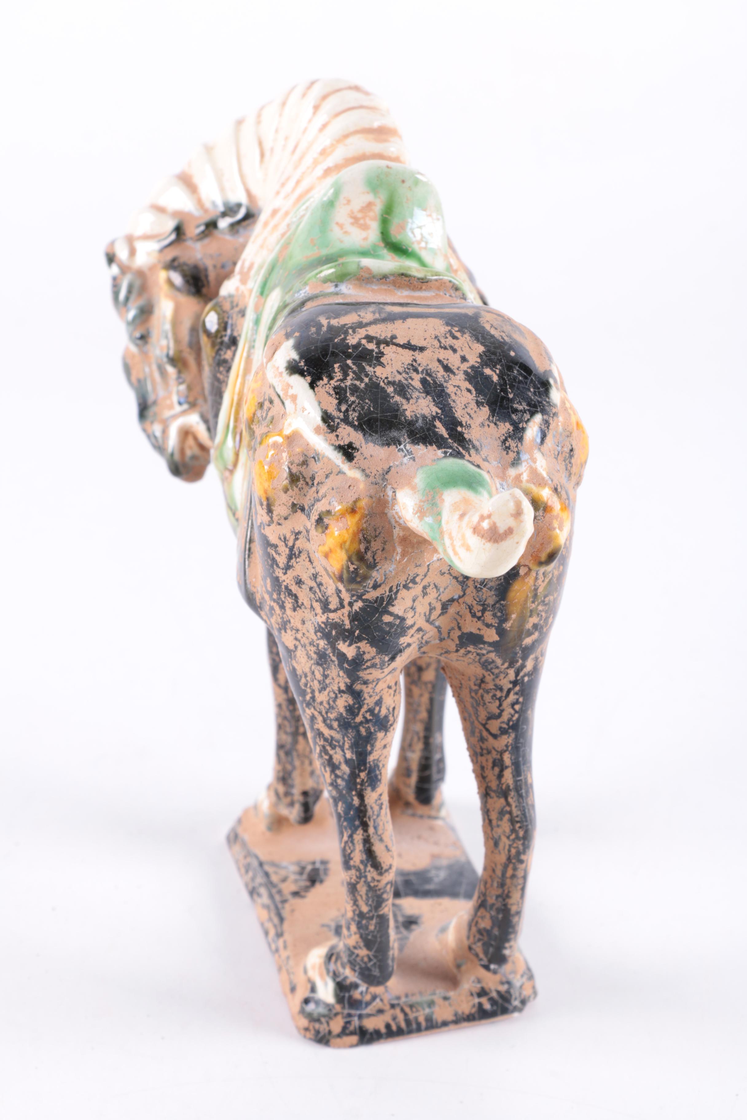 Chinese Tang Style Ceramic Horse Figurine
