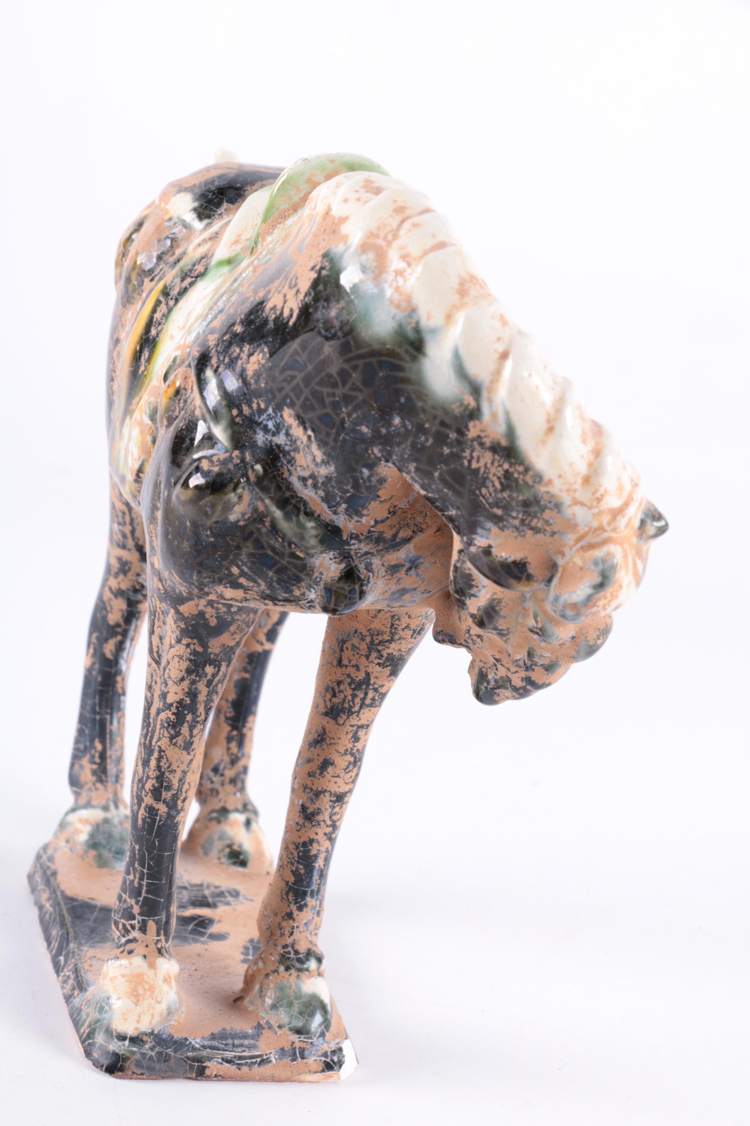 Chinese Tang Style Ceramic Horse Figurine