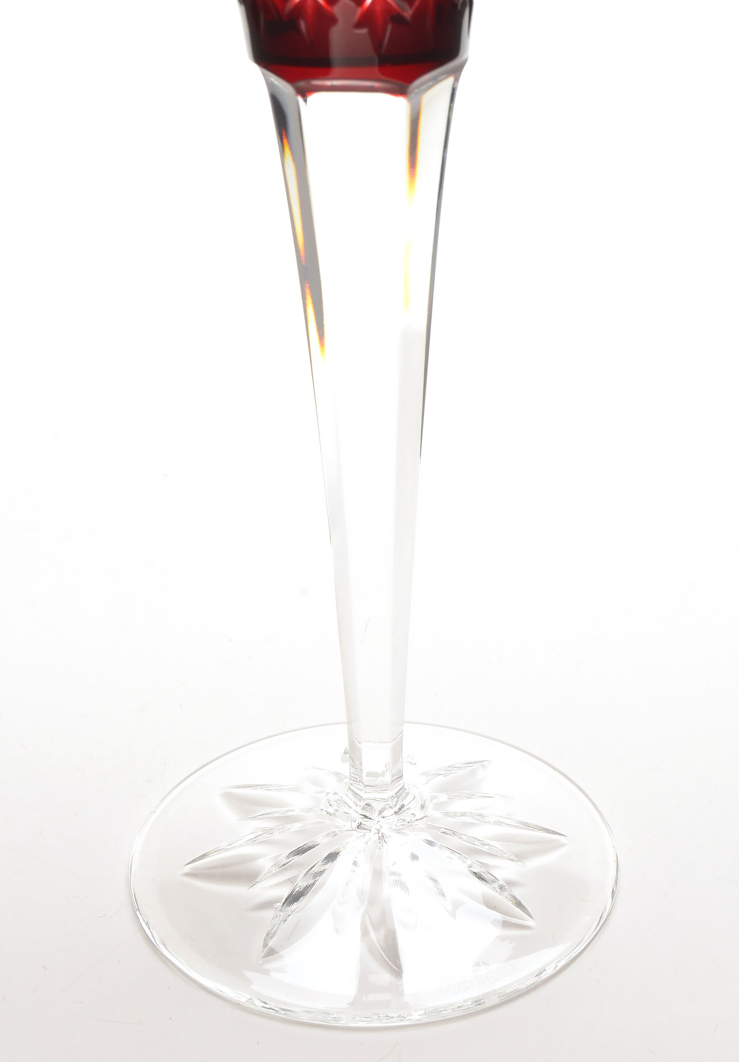 Waterford Crystal "Snow Crystals Ruby" Champagne Flutes